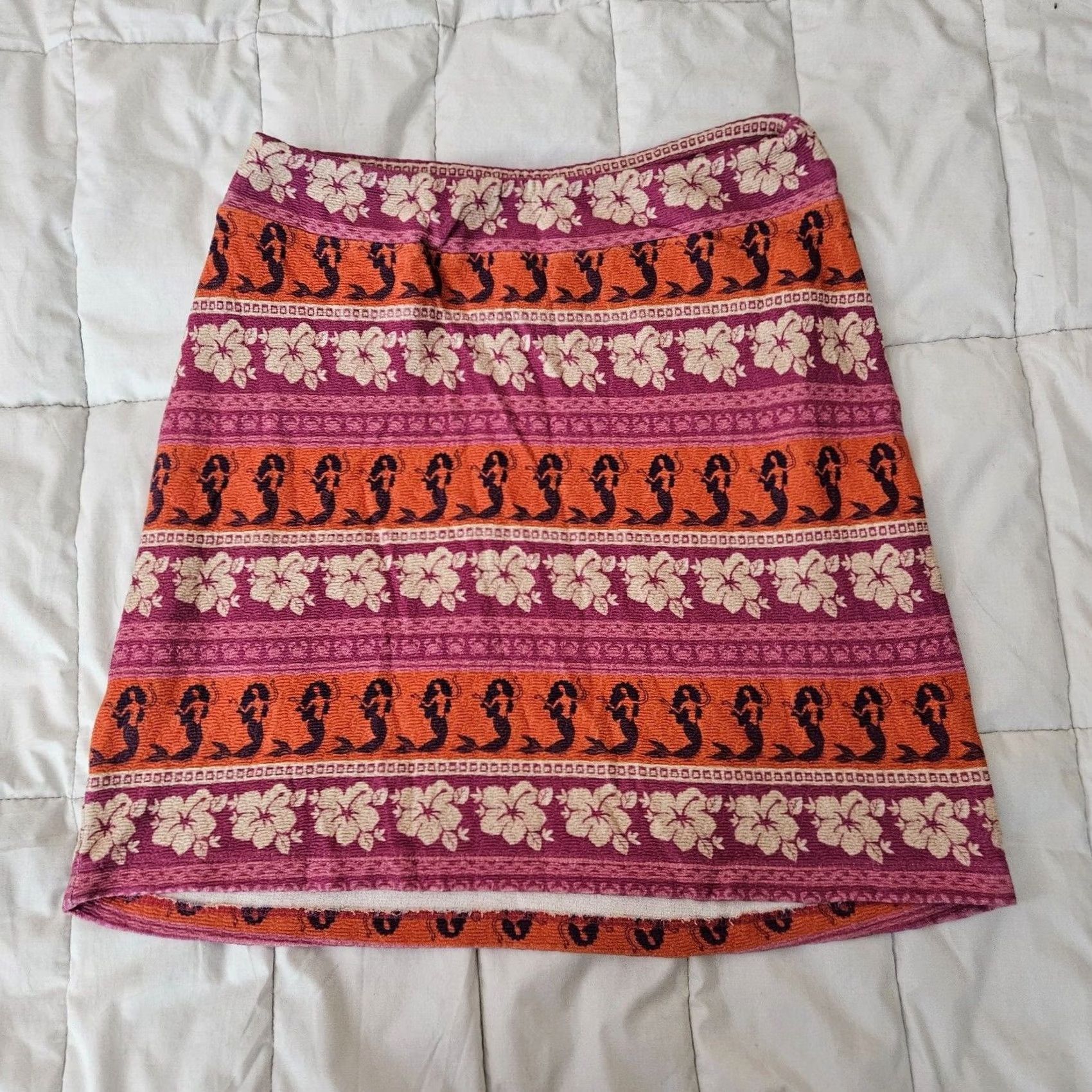 Anthropologie FARM Anthropologie Mermaid Aloha knit Floral mini skirt XS Women’s Multicolor Floral Pattern Mermaid Theme Short Skirt US XS Womens Size 26" / US 2 / IT 38 - 2 Thumbnail