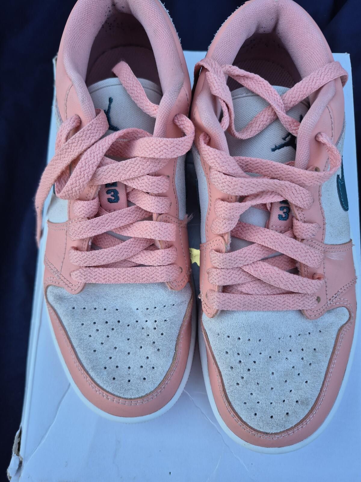 Jordan Brand Air Jordan 1 Low trainers in pink and dark teal Size 5.5 W Size US 5.5 / IT 35.5 - 5 Thumbnail