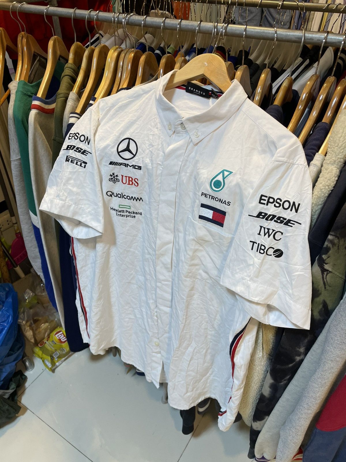 Branded Leather Y2K F1 Mercedez Benz Buttons-Up Shirt Size US XL / EU 56 / 4 - 1 Thumbnail