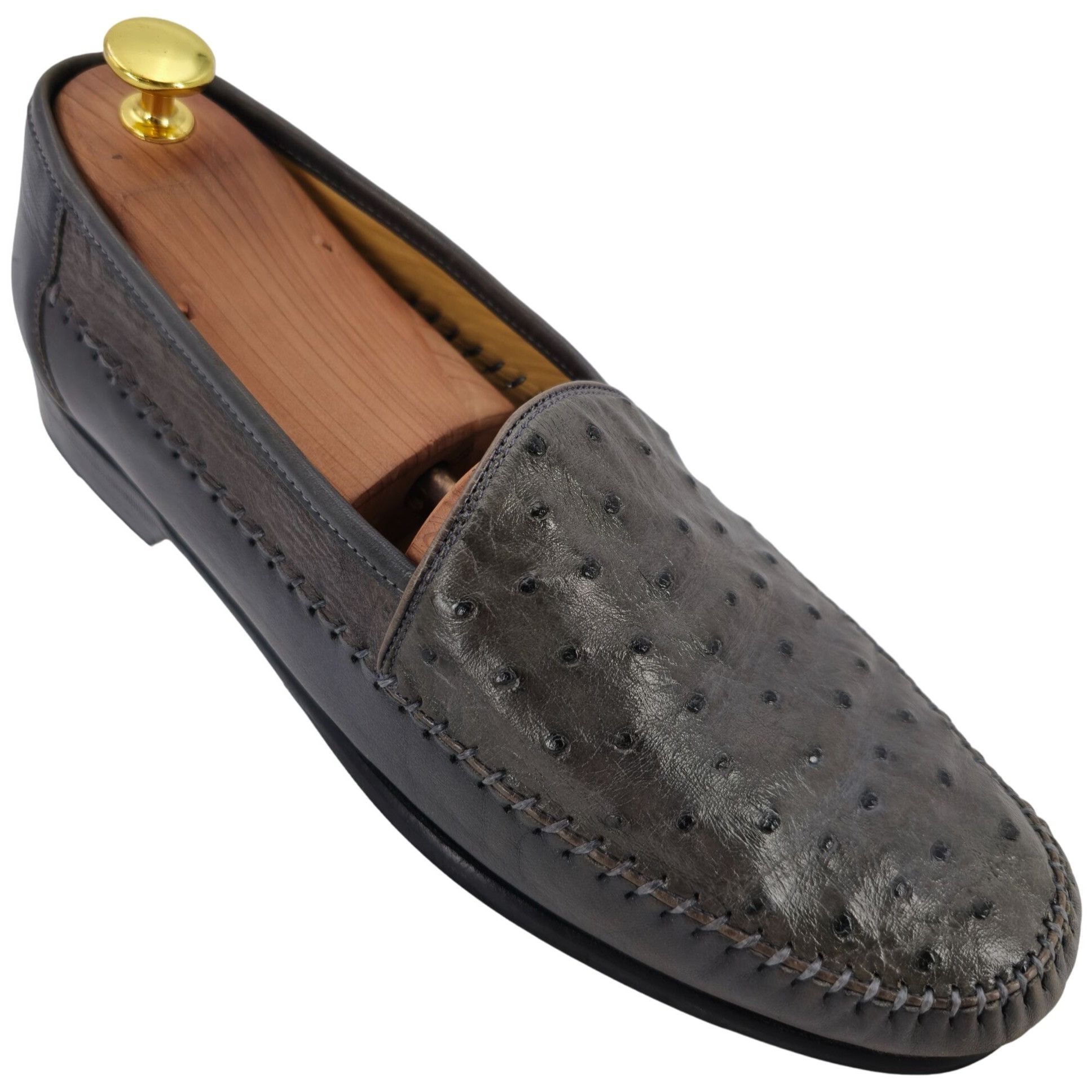 Other Avventura Exotic Gray Grey Ostrich Leather Dress Shoes Men S Size US 9.5 / EU 42-43 - 1 Thumbnail