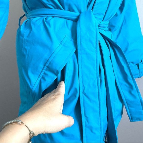Vintage Vintage Blue Down Gore-Tex Duvet Midi Puffer Parka - Small Size S / US 4 / IT 40 - 8 Thumbnail