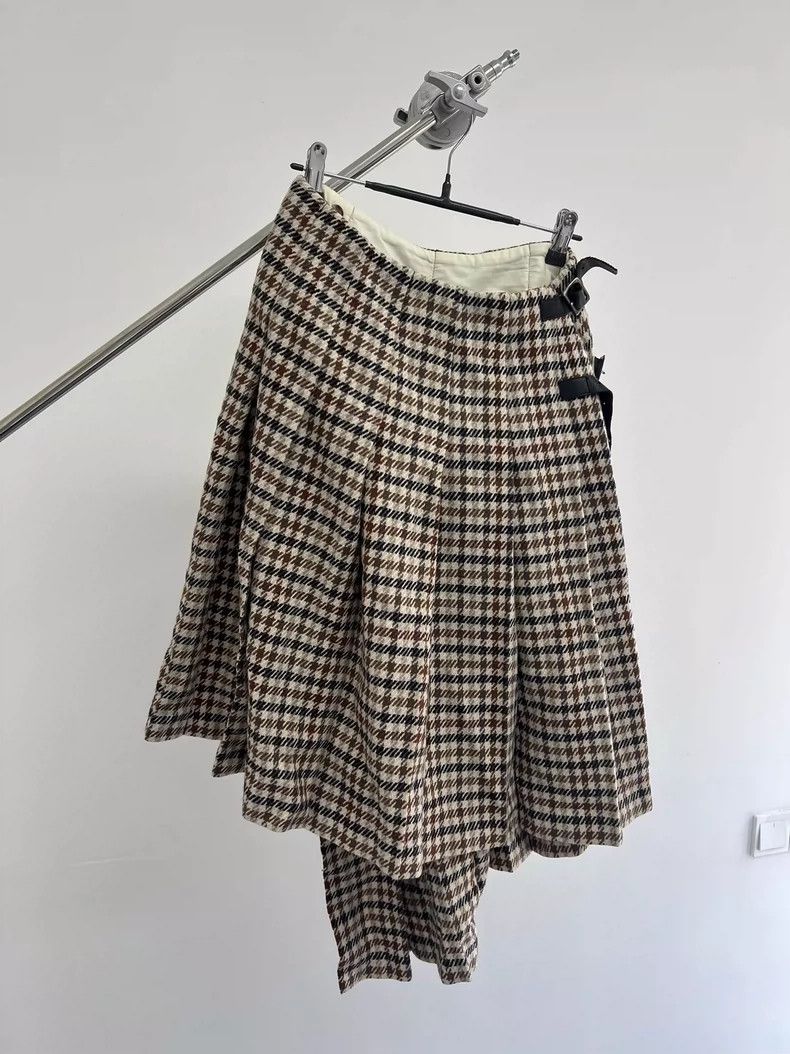 Comme des Garcons comme des garcons size m Wool houndstooth skirt 2504-Nexta Size 25" / US 0 / IT 36 - 2 Thumbnail