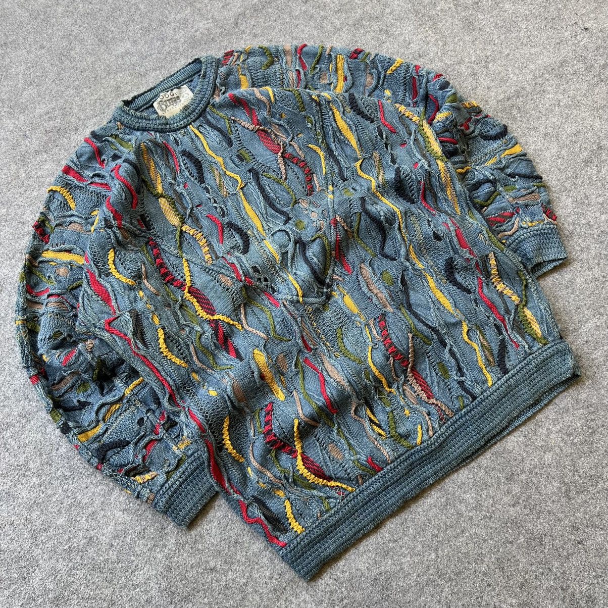 Coogi × Vintage Crazy Vintage Coogi Blues 3D Cable Knit Sweater Size US L / EU 52-54 / 3 - 2 Thumbnail