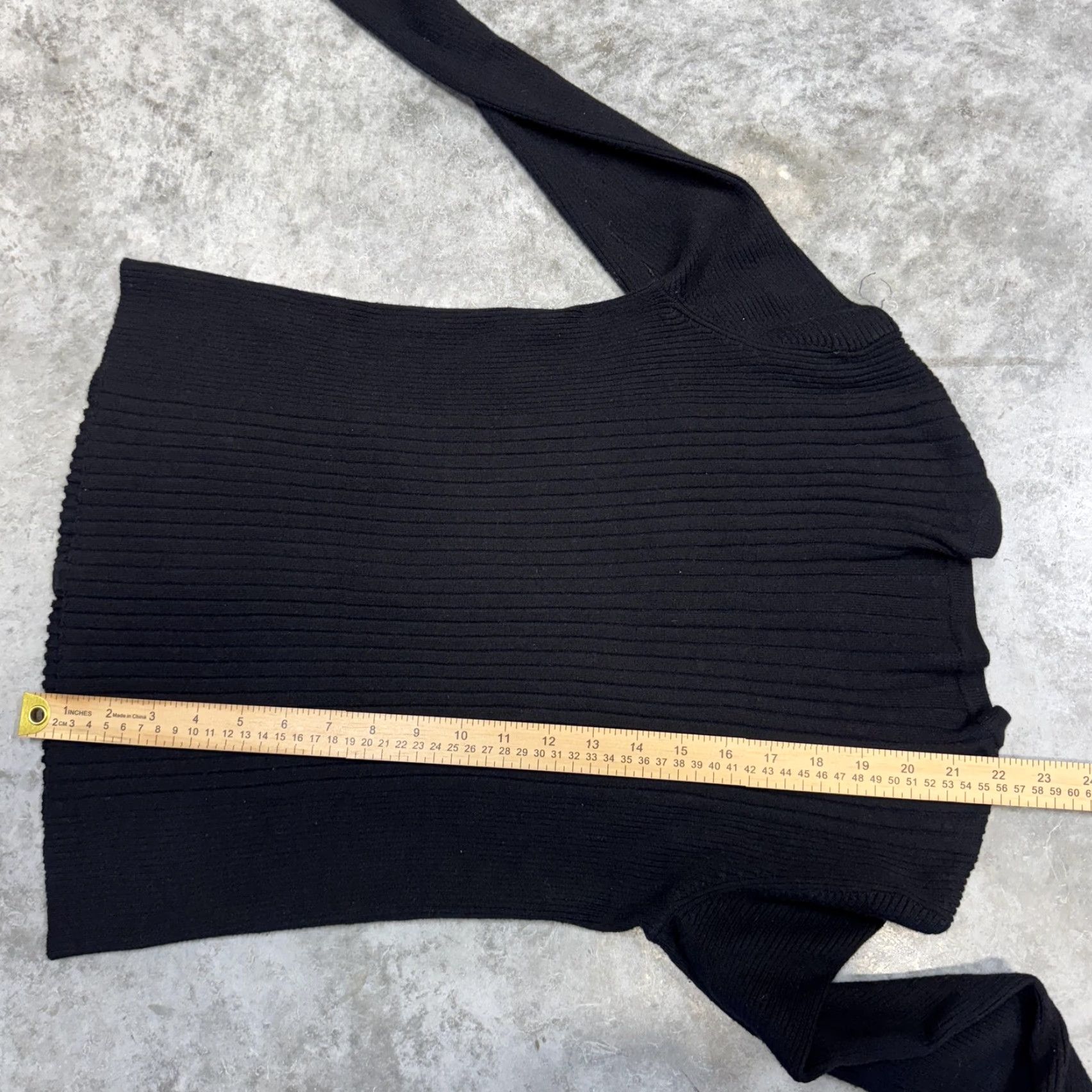 J.McLaughlin VINTAGE J. McLaughlin Sweater Womens XS Black Ribbed Knit Button Cardigan Crewneck Top Size XS / US 0-2 / IT 36-38 - 7 Thumbnail