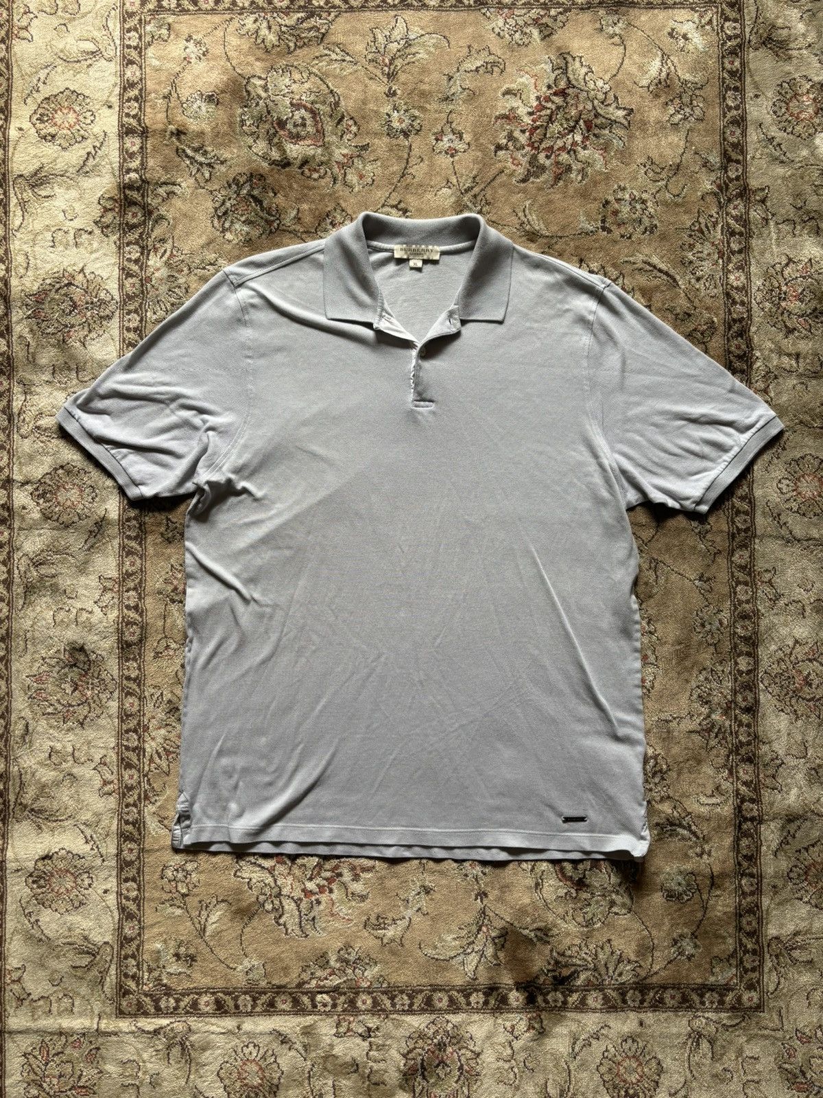 Burberry × Designer × Vintage Vintage Burberry London Polo Button-up Size US XL / EU 56 / 4 - 1 Thumbnail