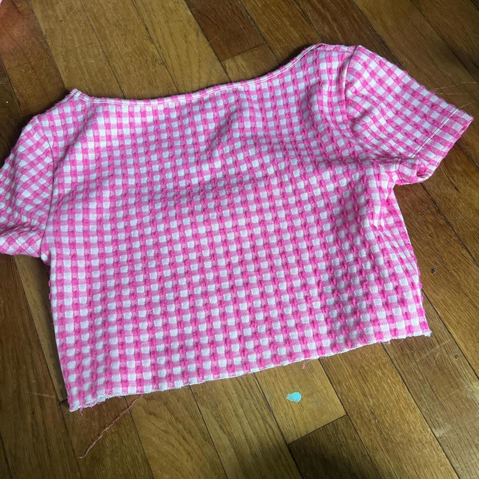 Other Pink & white cottagecore gingham crop top Size S / US 4 / IT 40 - 4 Thumbnail