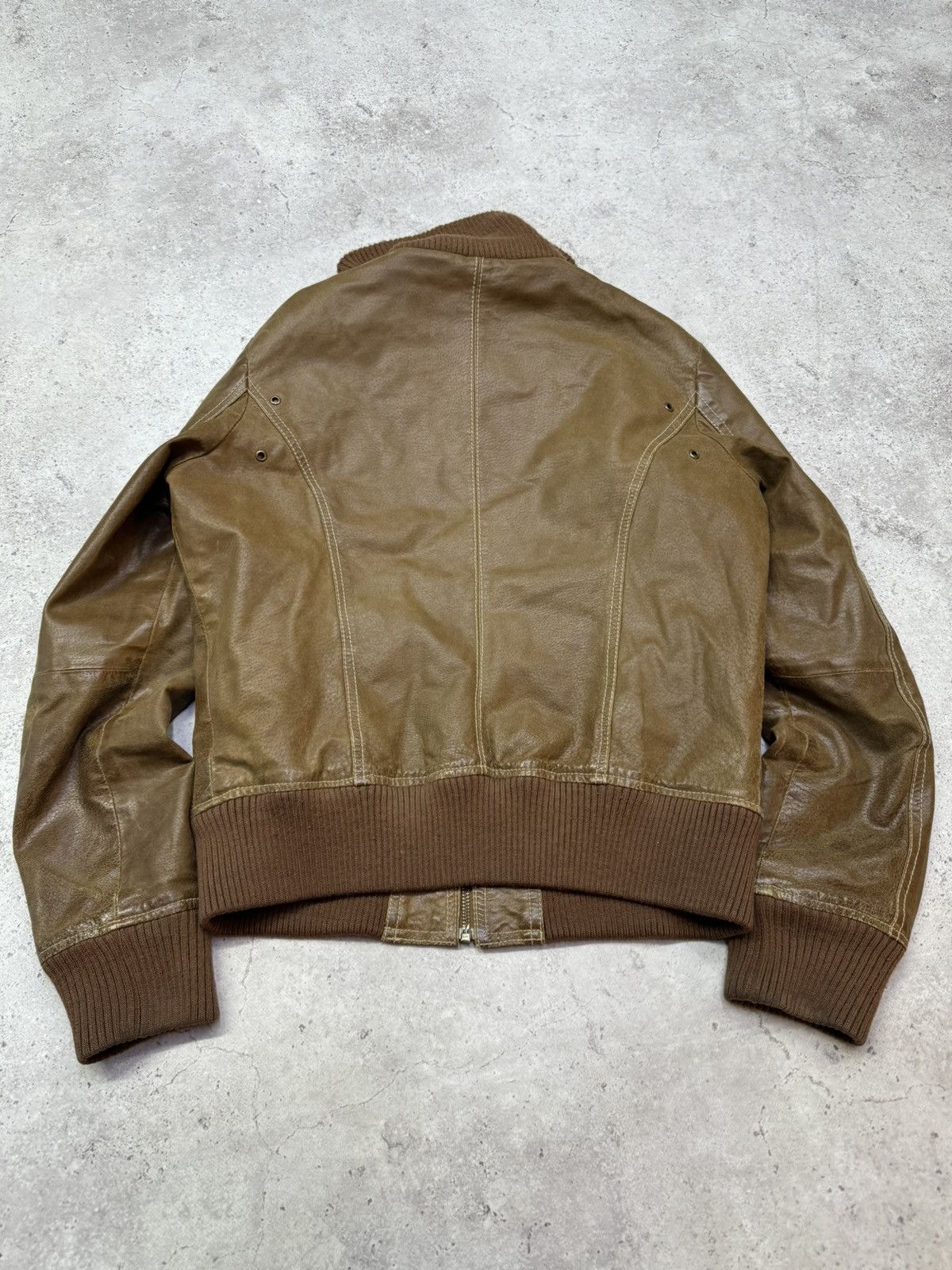 Undercover Vintage Stoned Leather Big Neck Jacket Size US S / EU 44-46 / 1 - 3 Thumbnail