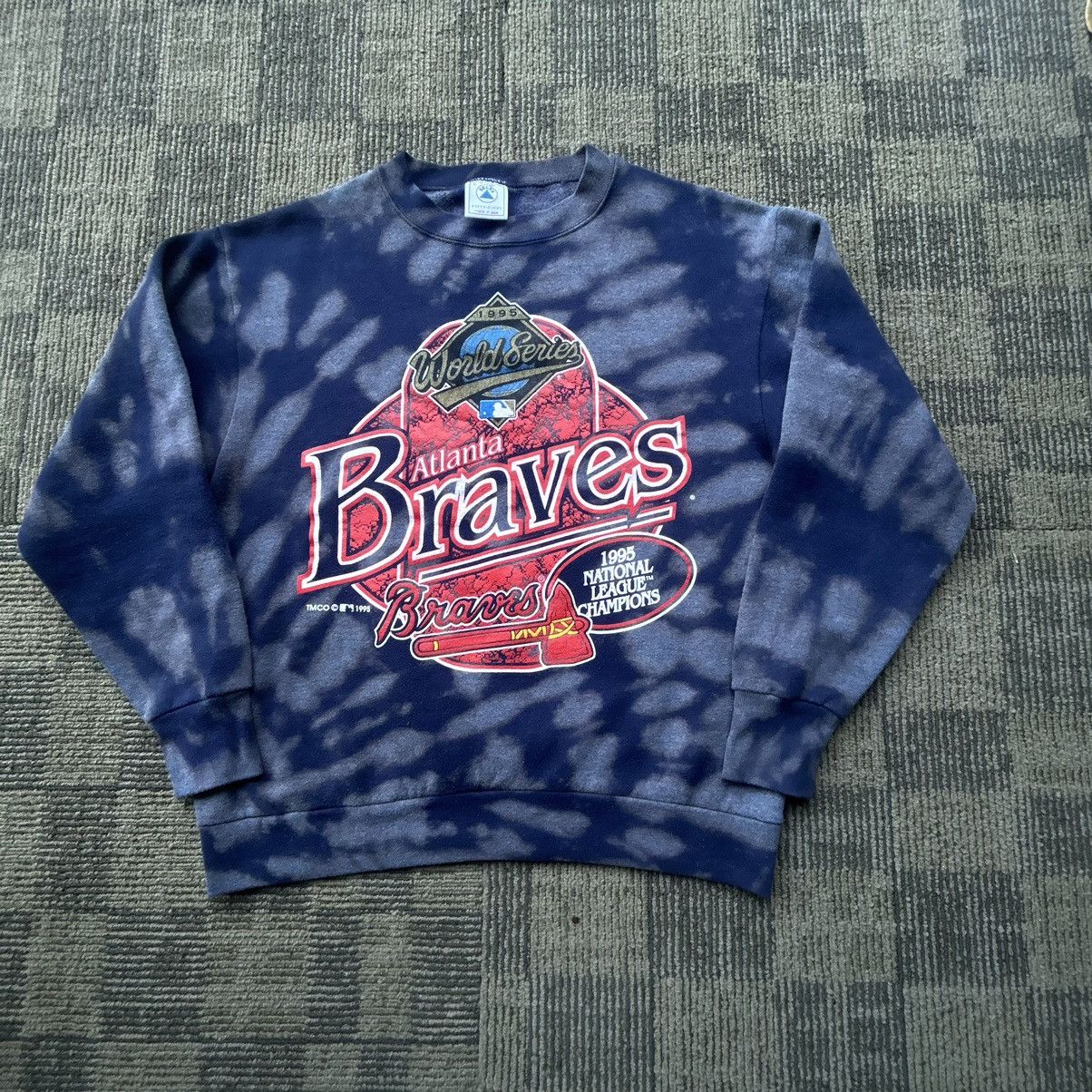 Vintage Vintage 1995 Atlanta Braves World Series Navy Blue Crewneck Size US S / EU 44-46 / 1 - 1 Thumbnail