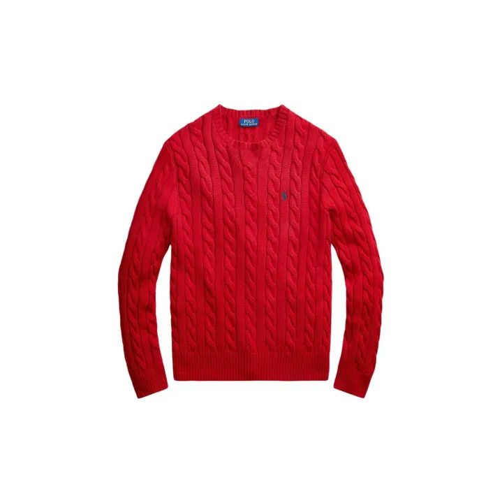 Polo Ralph Lauren Polo Ralph Lauren SS23 Cable Knit Logo Crewneck Sweater Size US XXL / EU 58 / 5 - 1 Thumbnail