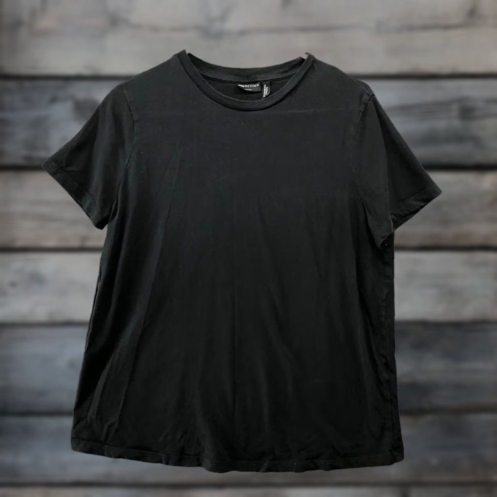 Asos VINTAGE ASOS Women's Black Organic Cotton Crew Neck T-Shirt Short Sleeve Medium Womens Size M / US 6-8 / IT 42-44 - 1 Thumbnail