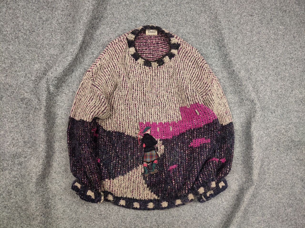 Vintage Vintage 90's Choice Knit Blend England Logo Acrylic Sweater Size US L / EU 52-54 / 3 - 1 Thumbnail