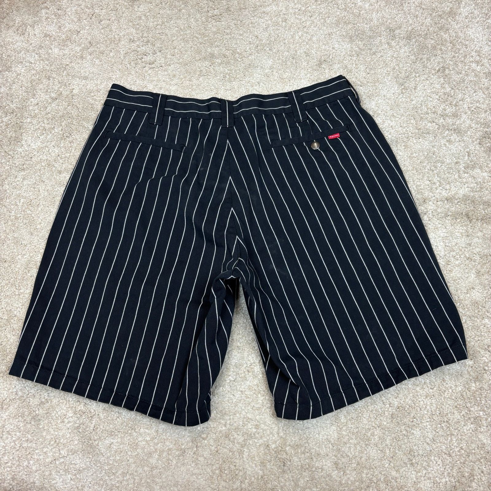 Supreme Supreme Pinstripe Work Chino Shorts Men's 34 Streetwear Size US 34 / EU 50 - 2 Thumbnail