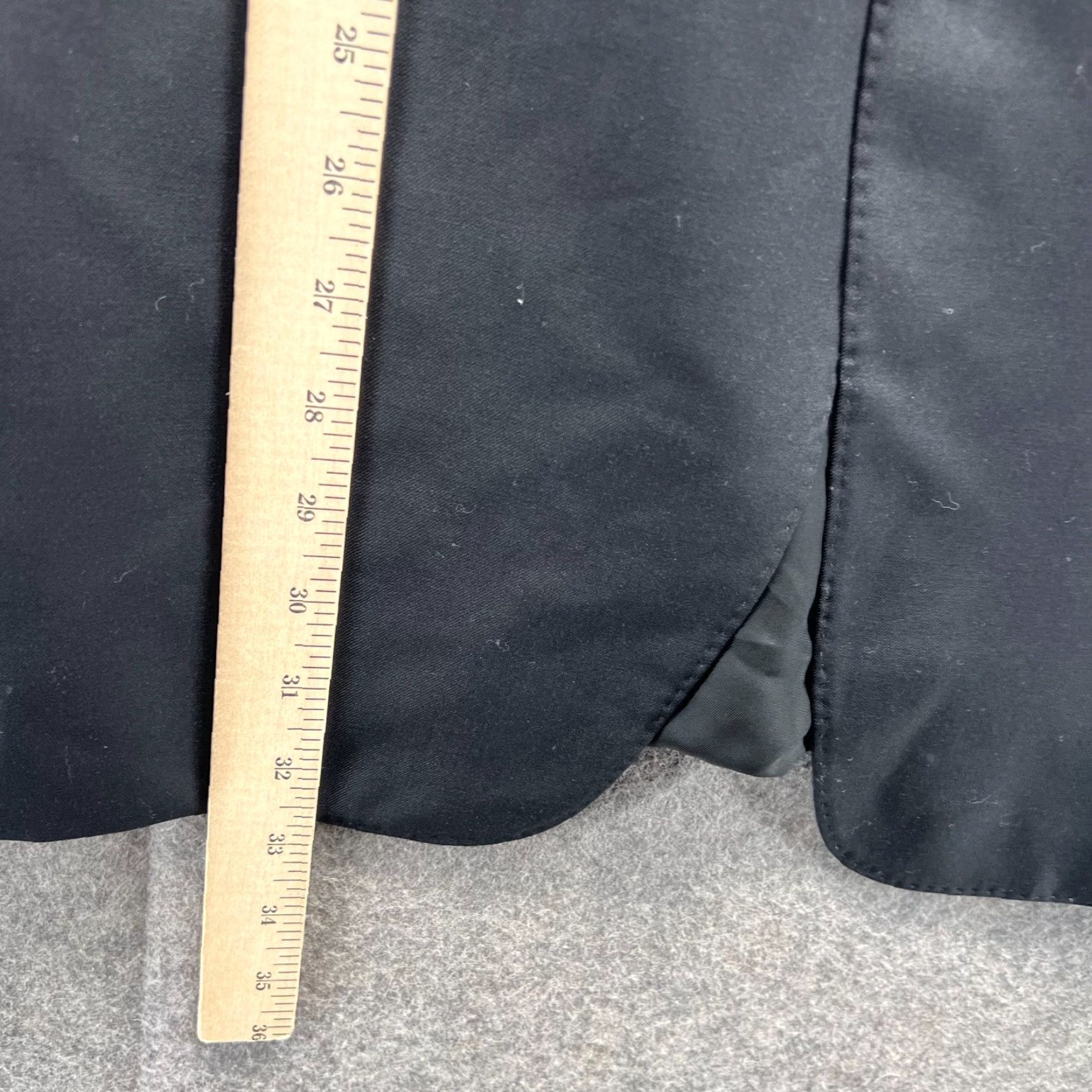 Canali Canali Blazer Mens 46R Black Single Breasted Rayon Italy Sport Coat Jacket Dress Jacket Front Button Two-Button Notch Lapel Regular Fit Wool Alder Size 46R - 5 Thumbnail