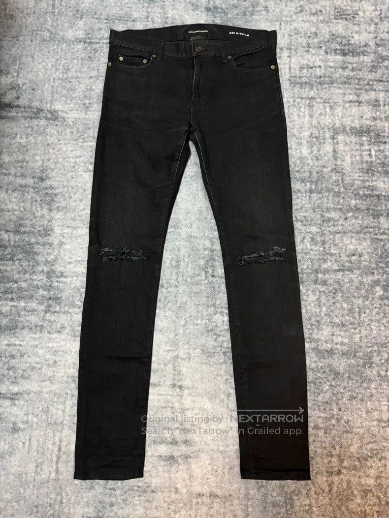 Saint Laurent Paris Saint Laurent 16FW Knee Cut Black Jeans. Size US 32 / EU 48 - 1 Thumbnail