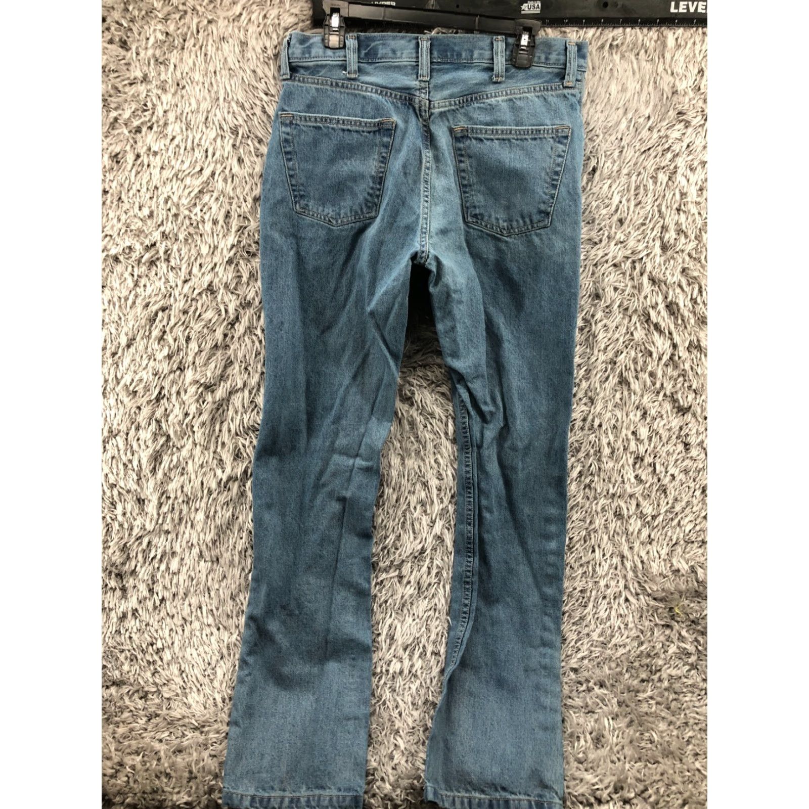 Lands' End Lands' End Jeans Mens Straight Fit 34 Regular Mid Blue 5-Pocket Denim Cotton Blend Belt Loops Inseam 36 in Wearable Modern Classic American Style Size US 34 / EU 50 - 6 Thumbnail