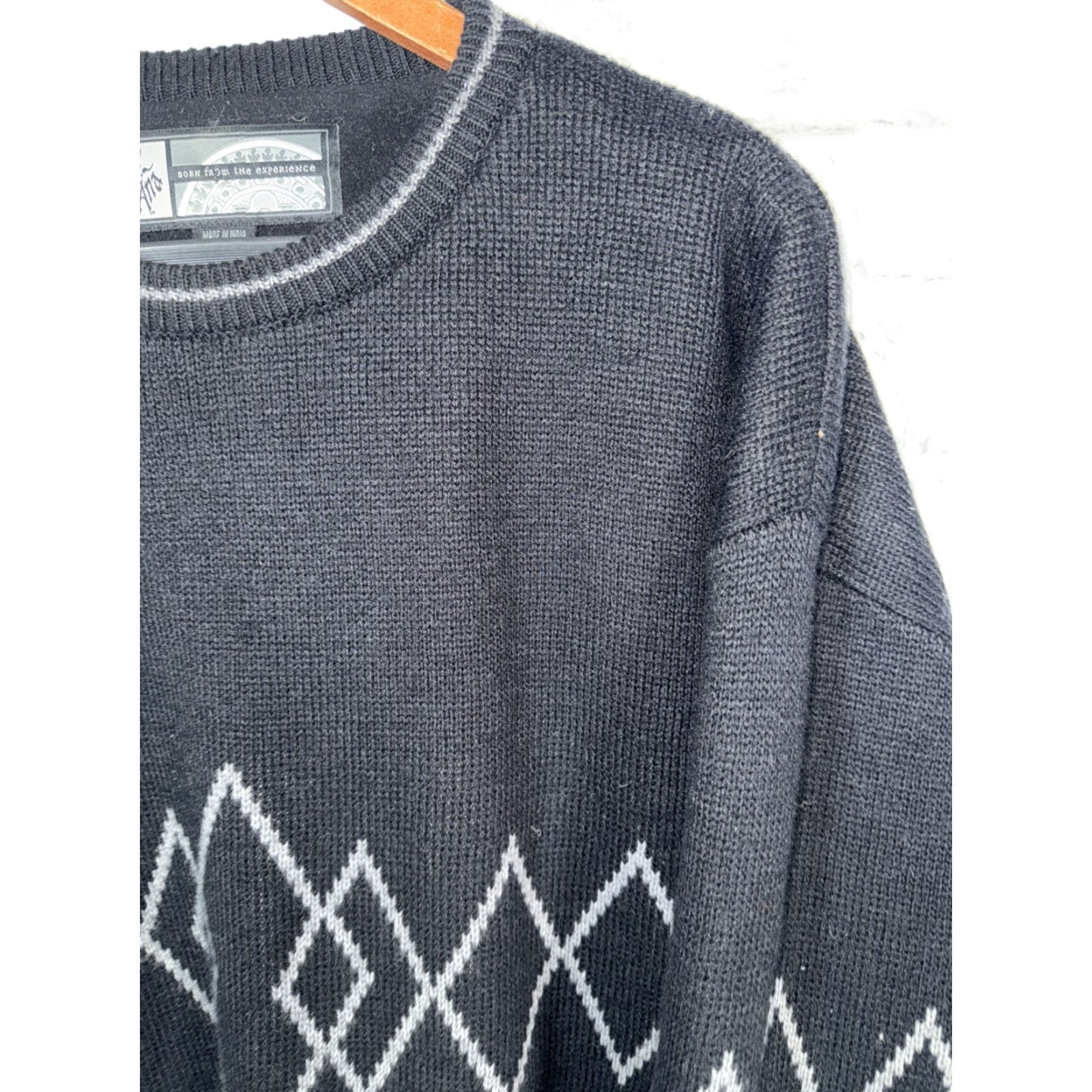 Prana VINTAGE prAna Wool Blend Pullover Ski Sweater Mens XL Black Size US XL / EU 56 / 4 - 3 Thumbnail