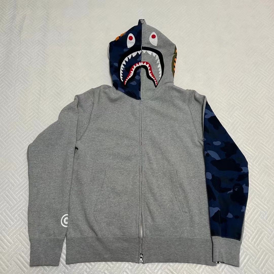 Bape COLOR CAMO SHARK FULL ZIP HOODIE Size US M / EU 48-50 / 2 - 1 Thumbnail