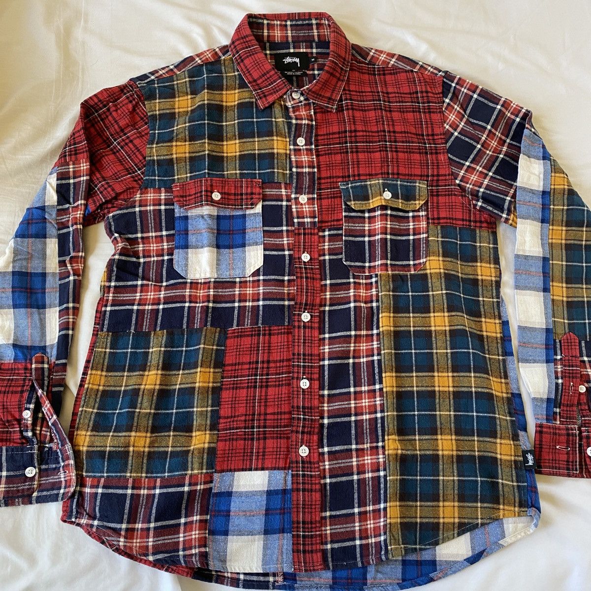 Mixed Plaid Patchwork Flannel Vintage