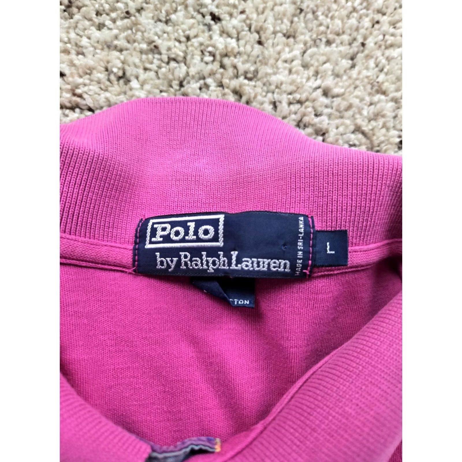 Polo Ralph Lauren VINTAGE Polo Ralph Lauren Polo Shirt Large Pink Golf Crest Short Sleeve 90s Mens Polo Shirt Size US L / EU 52-54 / 3 - 6 Thumbnail