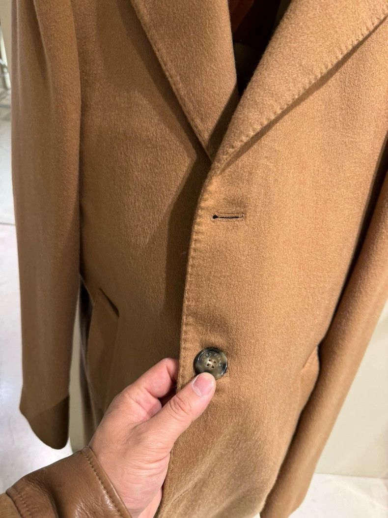 Loro Piana LORO PIANA Men's leisure cashmere water ripple camel coat Size US L / EU 52-54 / 3 - 4 Thumbnail