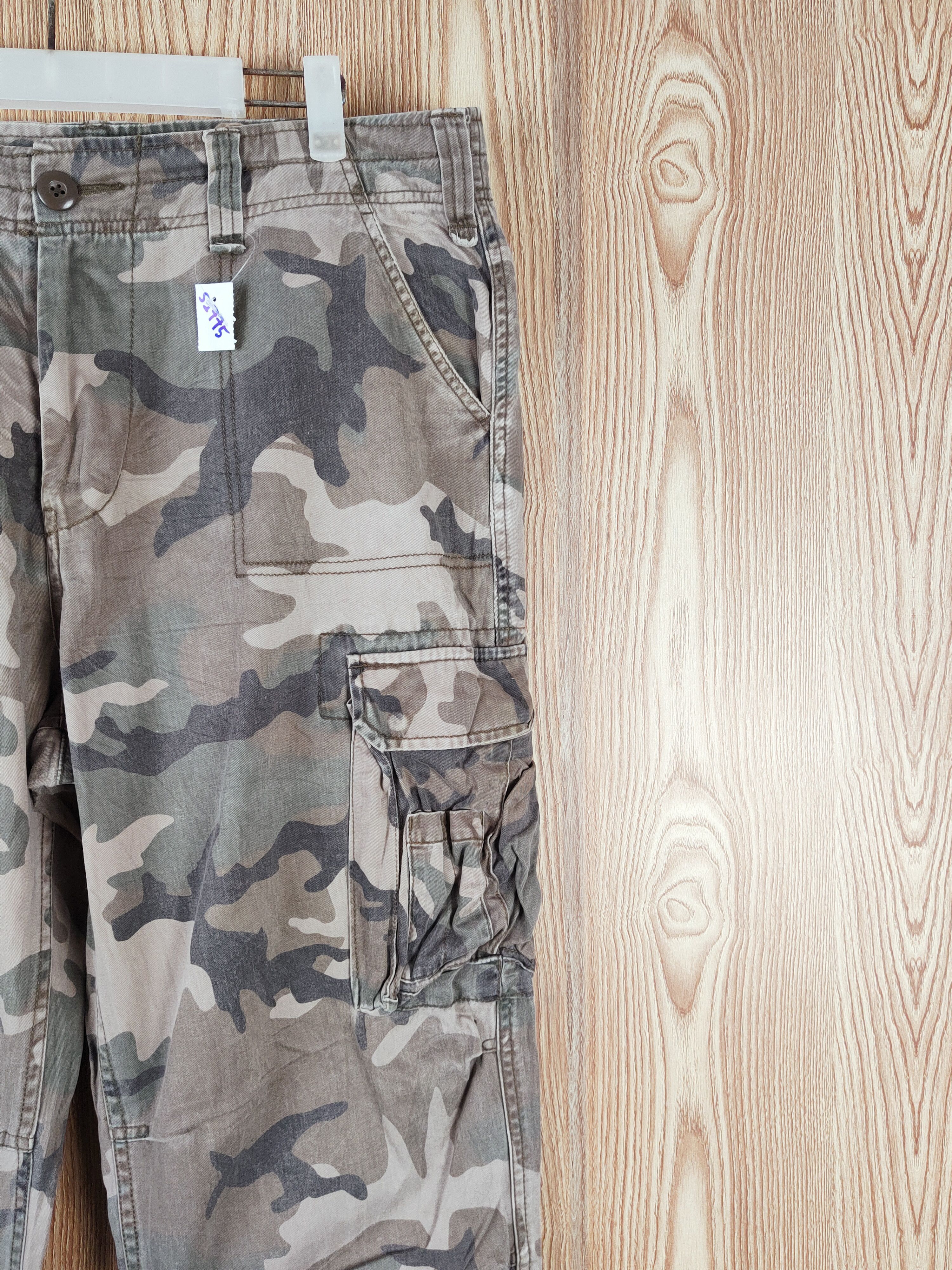Japanese Brand DL Plusmore Camouflage Faded Multipocket Cargo Pants #S2775 Size US 36 / EU 52 - 5 Thumbnail