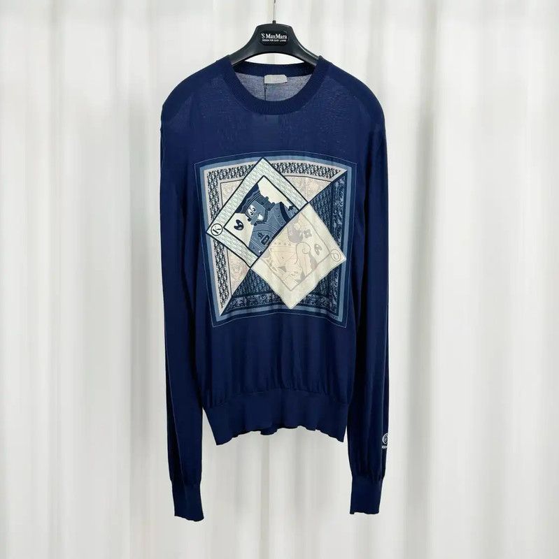 Dior Dior Men's Wool Long Sleeve Pullover Sweater 0089 Size US M / EU 48-50 / 2 - 1 Thumbnail