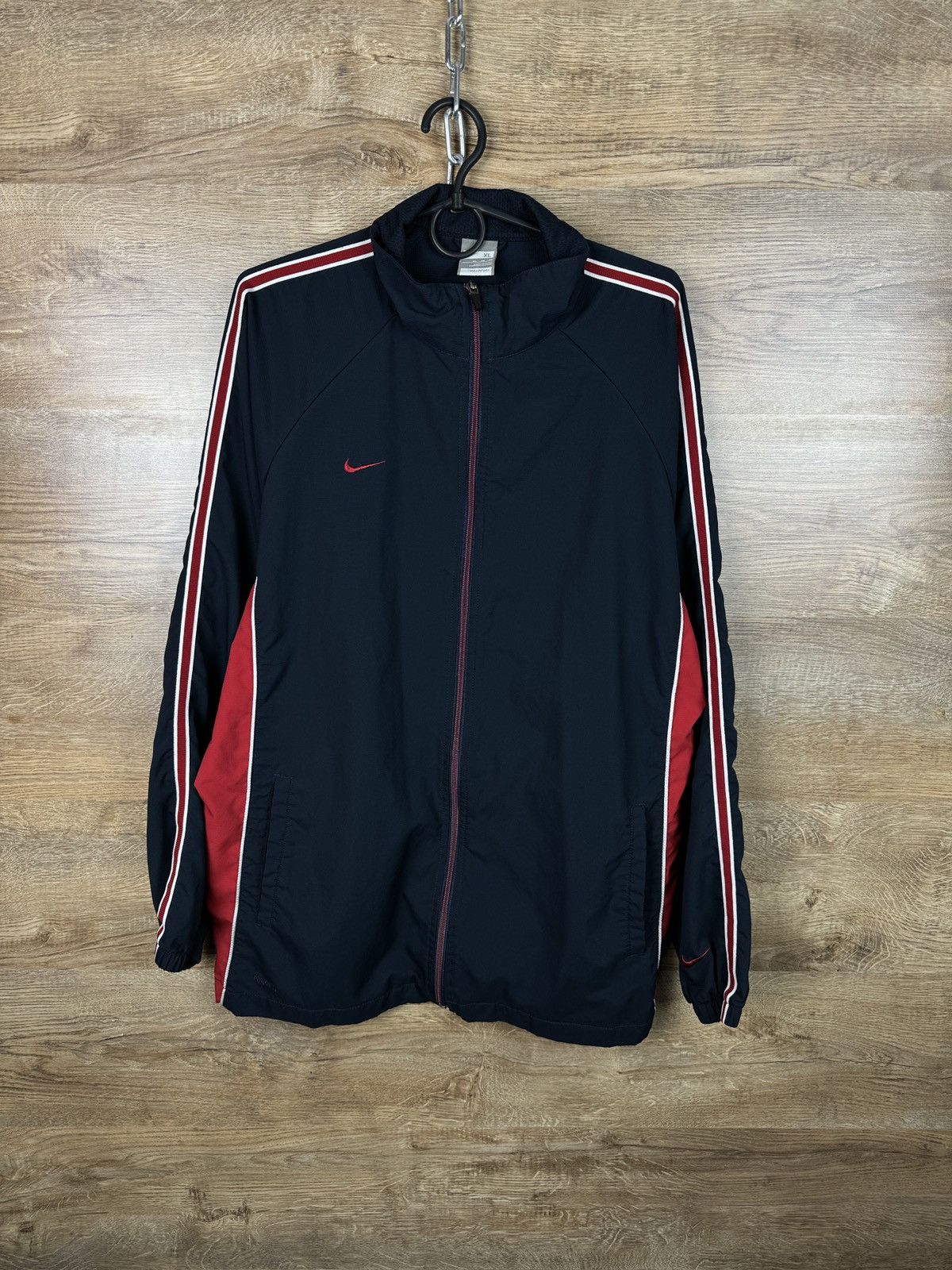 Nike Mens Vintage Nike track jacket navy swoosh drill Olympic Size US L / EU 52-54 / 3 - 1 Thumbnail