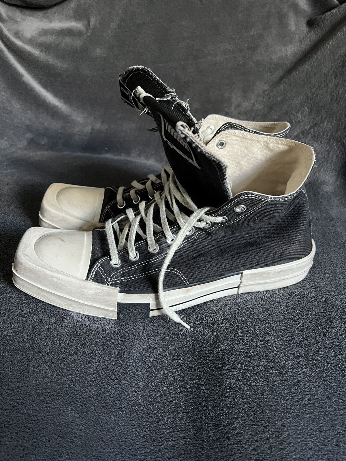 Rick Owens Drkshdw Rick Owens DRKSHDW x Converse TURBODRK Chuck 70 Hi Size US 13 / EU 46 - 3 Thumbnail