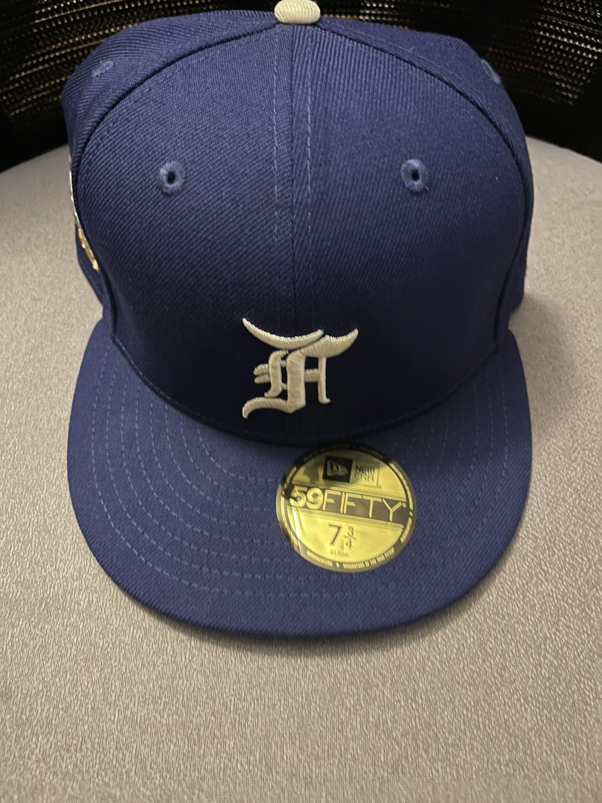 ニューエラ fear of god essentials ネイビー 7 1/2 Fear of God Essentials Hat 59FIFTY Fitted New Era Cap Navy Size 7