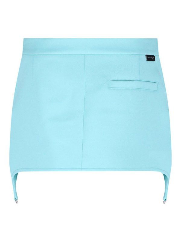 Courreges o1mle0824 Twill Heritage Pocket Mini Skirt in Blue Size 28" / US 6 / IT 42 - 3 Thumbnail