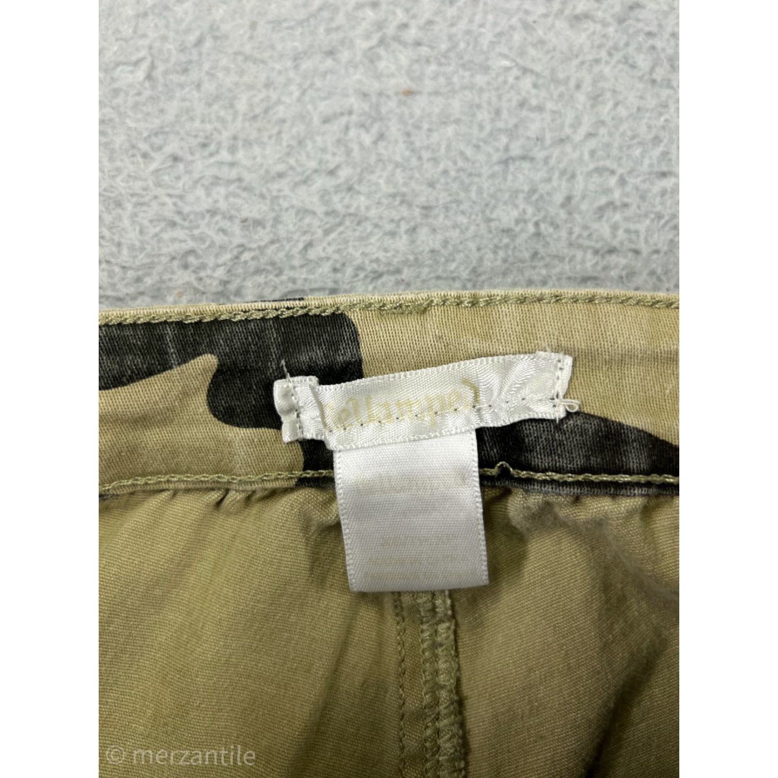 Vintage Revamped Womens Jeans Camouflage Cotton Blend Ramie Belted Tapered Regular Inseam 26 Olive Green XS Boys? Size 26" / US 2 / IT 38 - 4 Thumbnail
