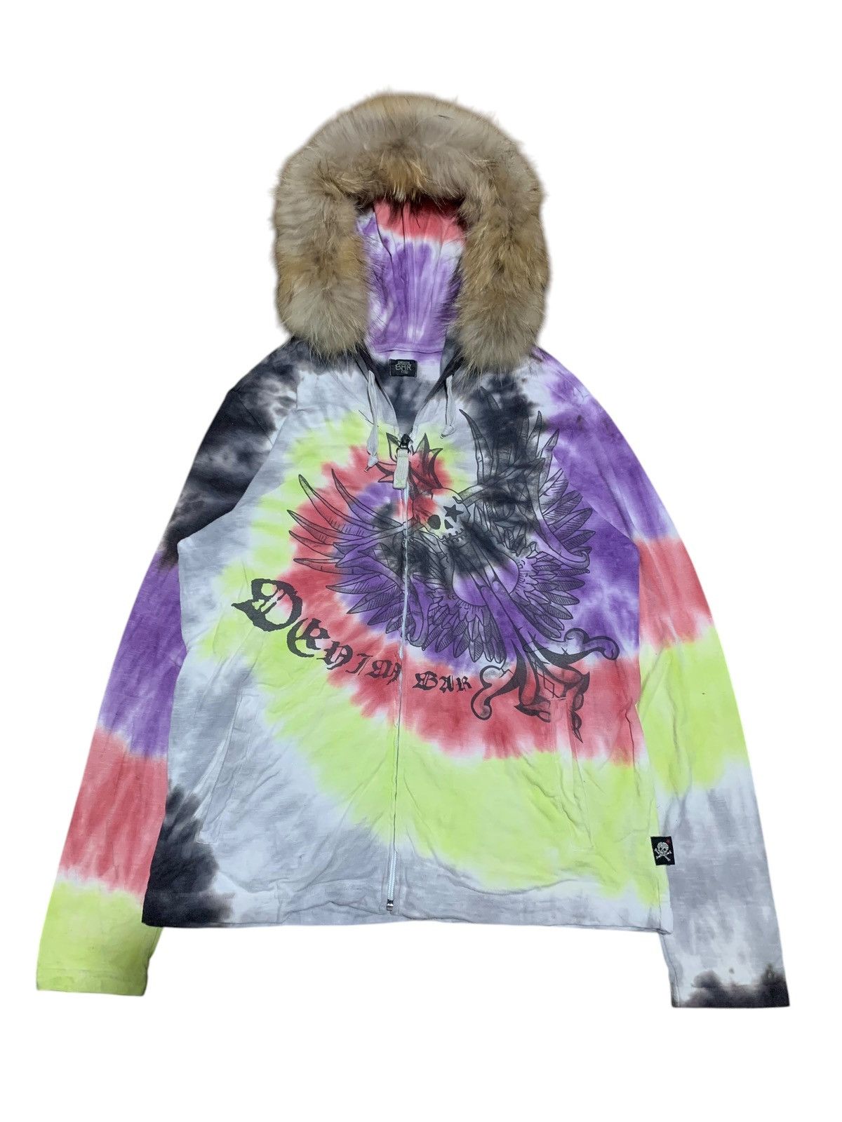 Hysteric Glamour × If Six Was Nine × Japanese Brand 2000s Denim Bar skull studded Limited Edition fur hoodie Size US M / EU 48-50 / 2 - 1 Thumbnail