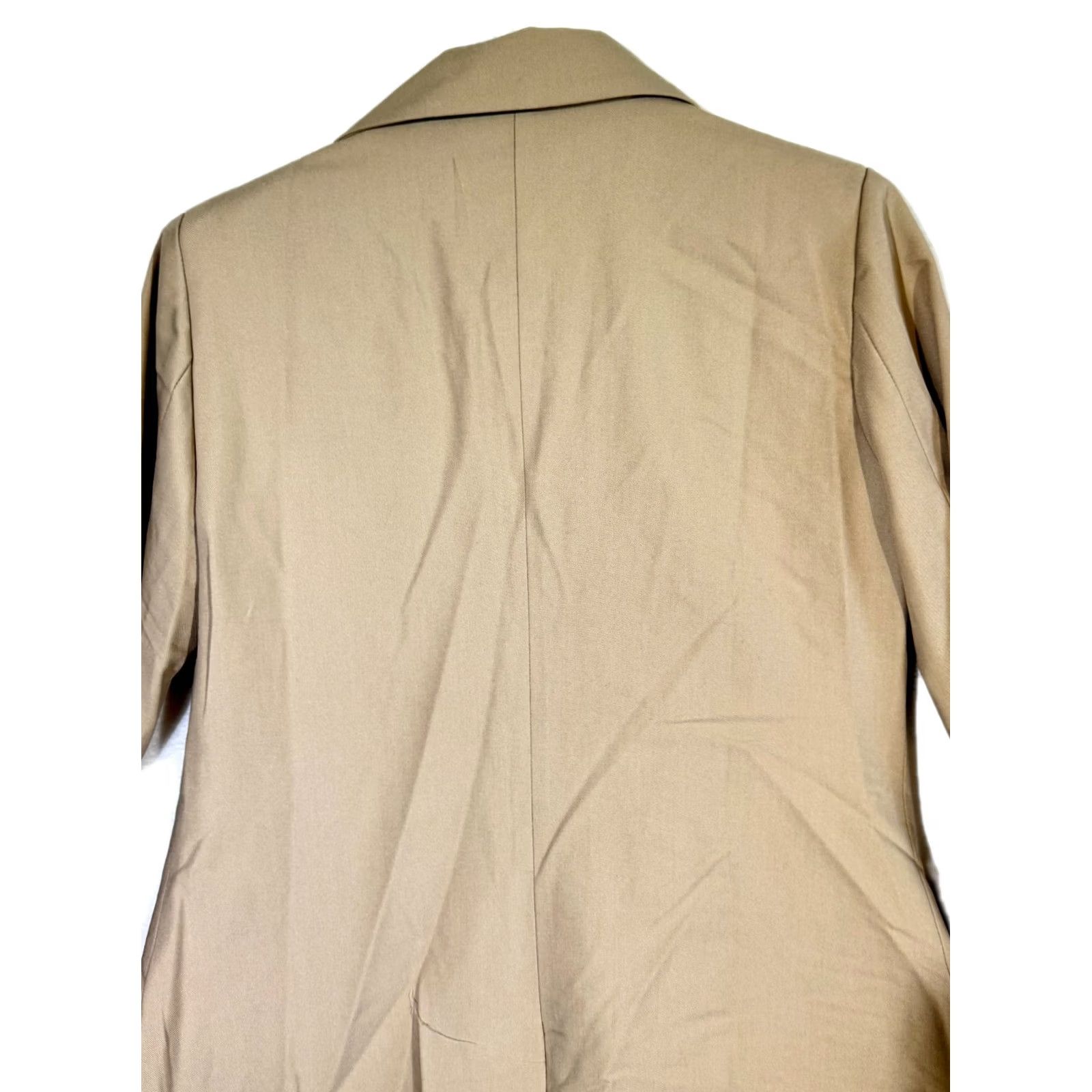 Cider Cider Blazer Jacket Women’s Beige Polyester Tweed Notch Lapel S Jacket Short Sleeve, Machine Wash, Regular Fit, Winter Fall Spring Size S / US 4 / IT 40 - 7 Thumbnail