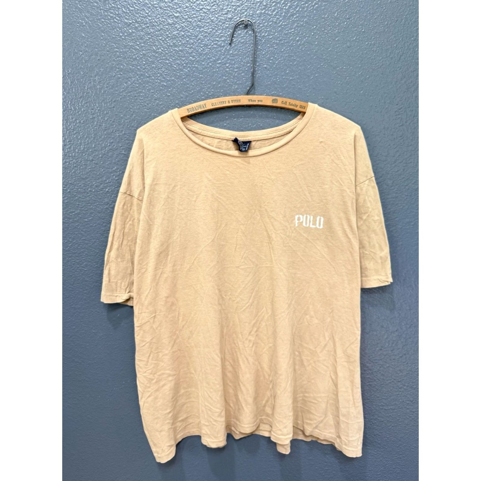 Ralph Lauren VINTAGE 90s Polo Ralph Lauren Stencil Logo Brown Cotton Tee Shirt 2XL Mens Shirt Logo 90s Brown Dallas? Size US XXL / EU 58 / 5 - 4 Thumbnail