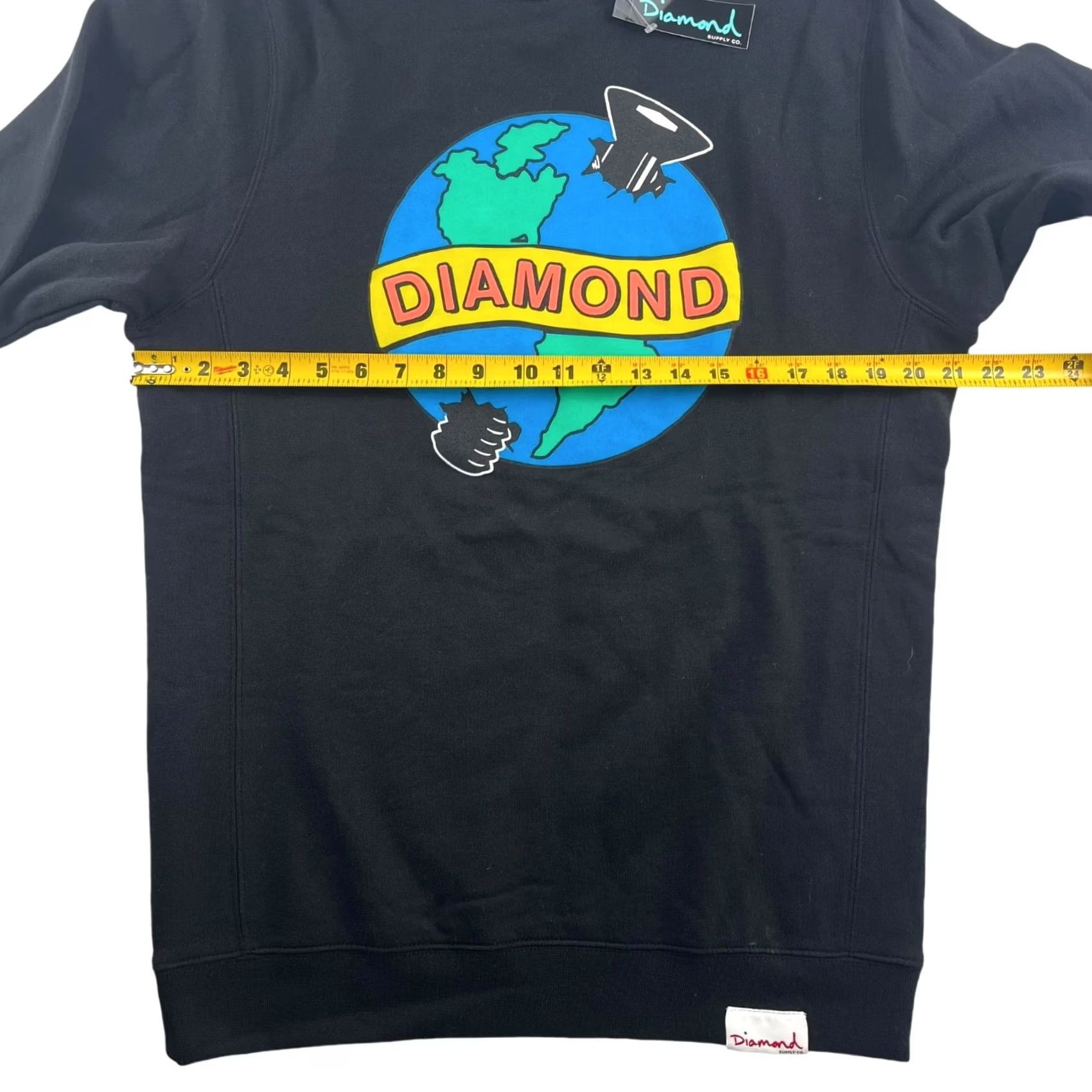 Diamond Supply Co. Diamond Supply Co. Sweatshirt Adult Medium Black Cotton Blend Graphic Print Crew Neck Pullover Mens Size US M / EU 48-50 / 2 - 6 Thumbnail