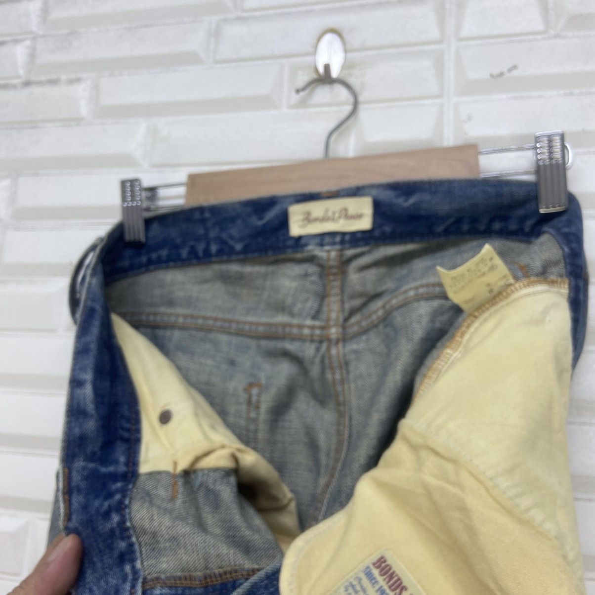 Japanese Brand Bonds & Peace Street Fashion Patchwork Distressed Denim Size US 30 / EU 46 - 22 Thumbnail
