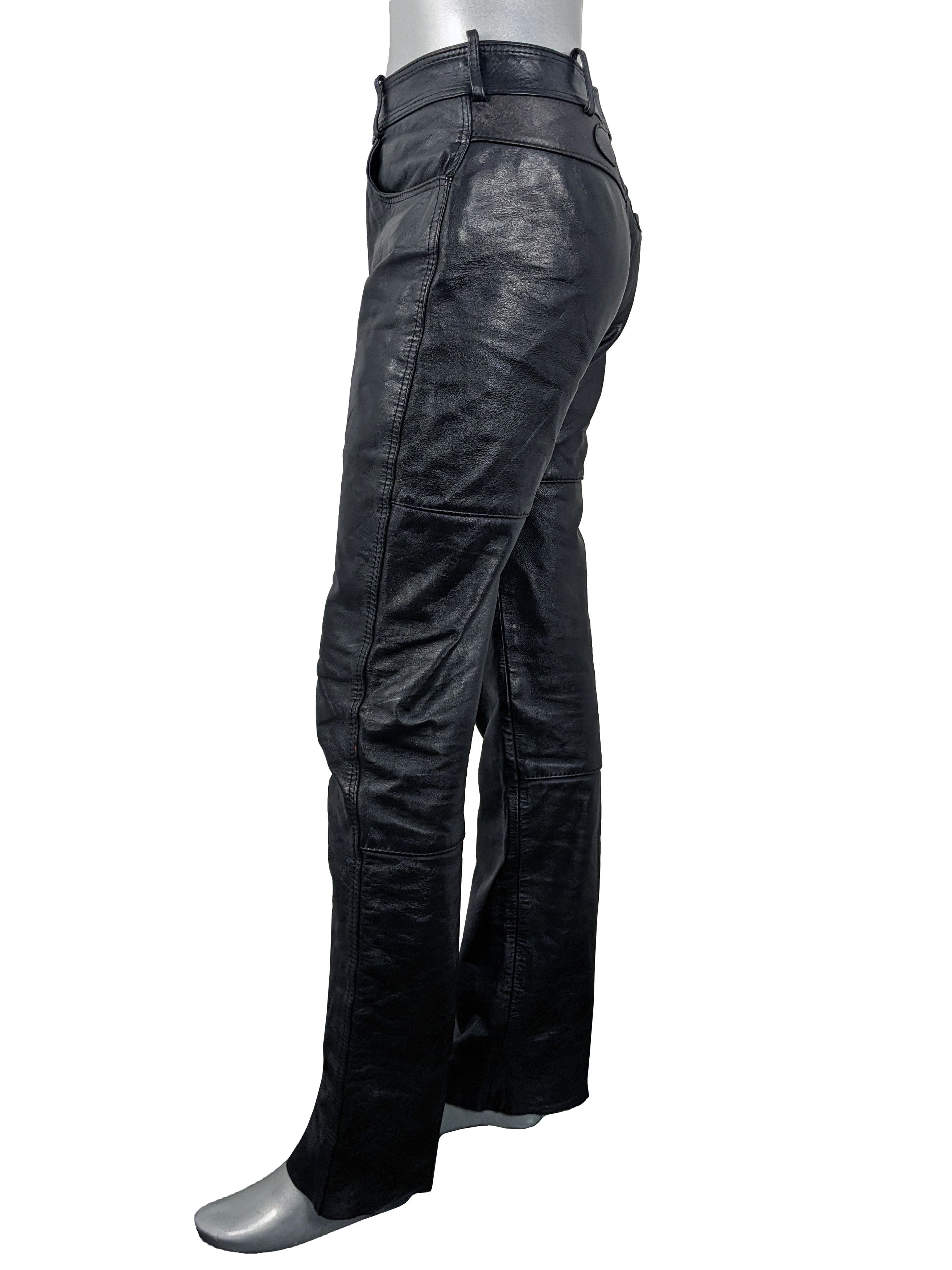 Lewis Leathers Vintage 80s Lewis Leathers Black Leather Motorcycle Pants Size US 32 / EU 48 - 6 Thumbnail