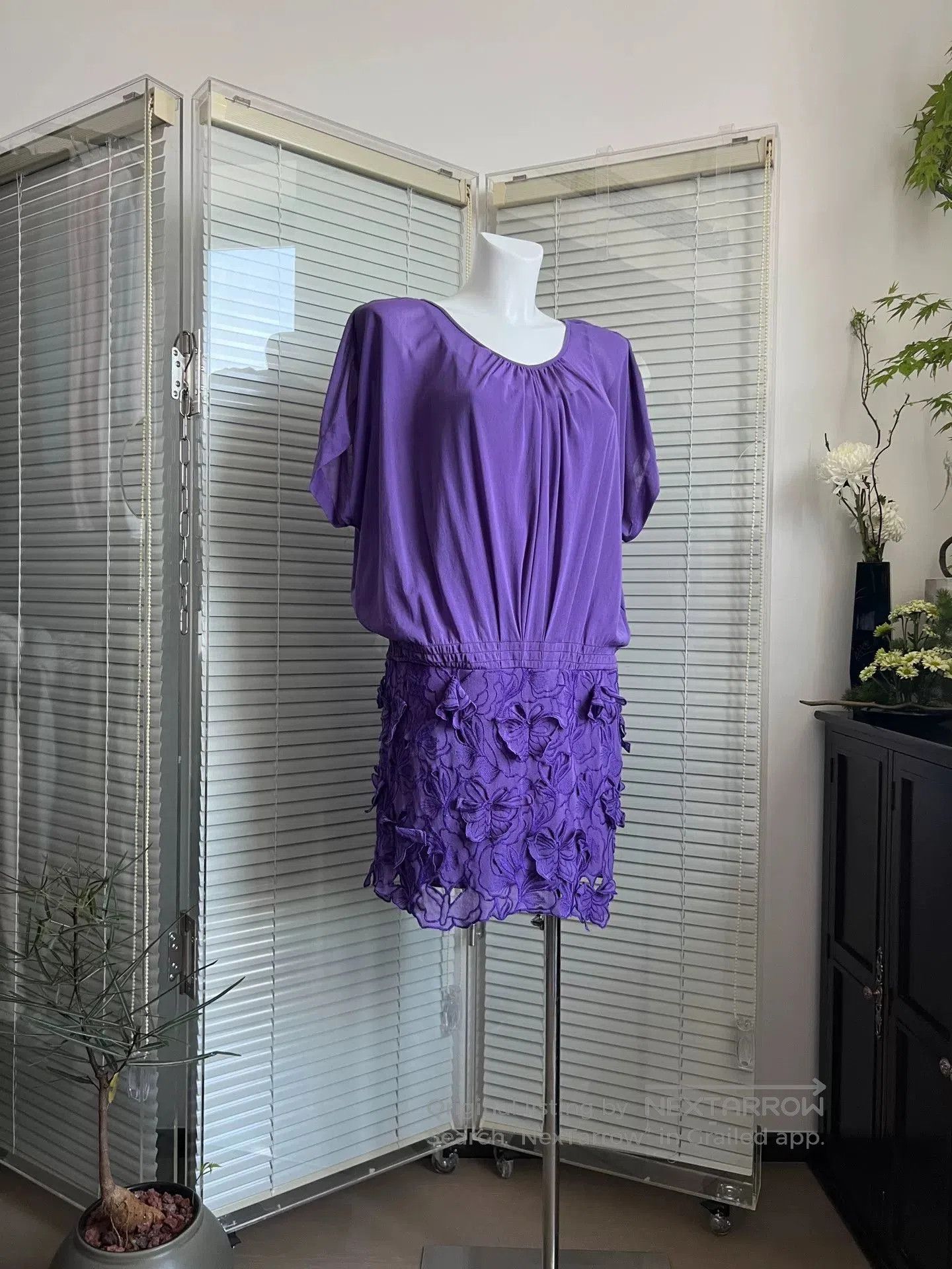 Vivienne Tam Vivienne Tam Purple 3D Butterfly Dress. Size M / US 6-8 / IT 42-44 - 2 Thumbnail