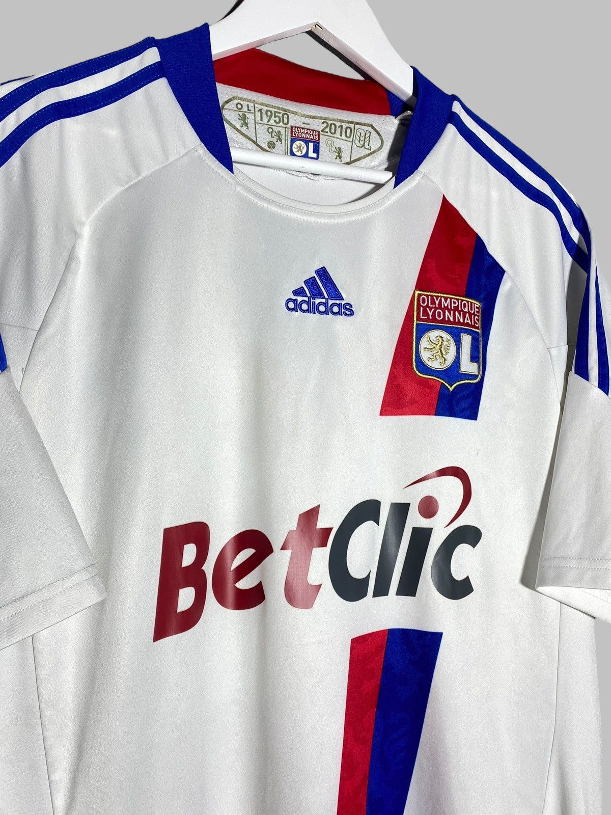 Adidas Adidas Olympique Lyonnais 2010/11 Home Football Shirt Size US L / EU 52-54 / 3 - 3 Thumbnail