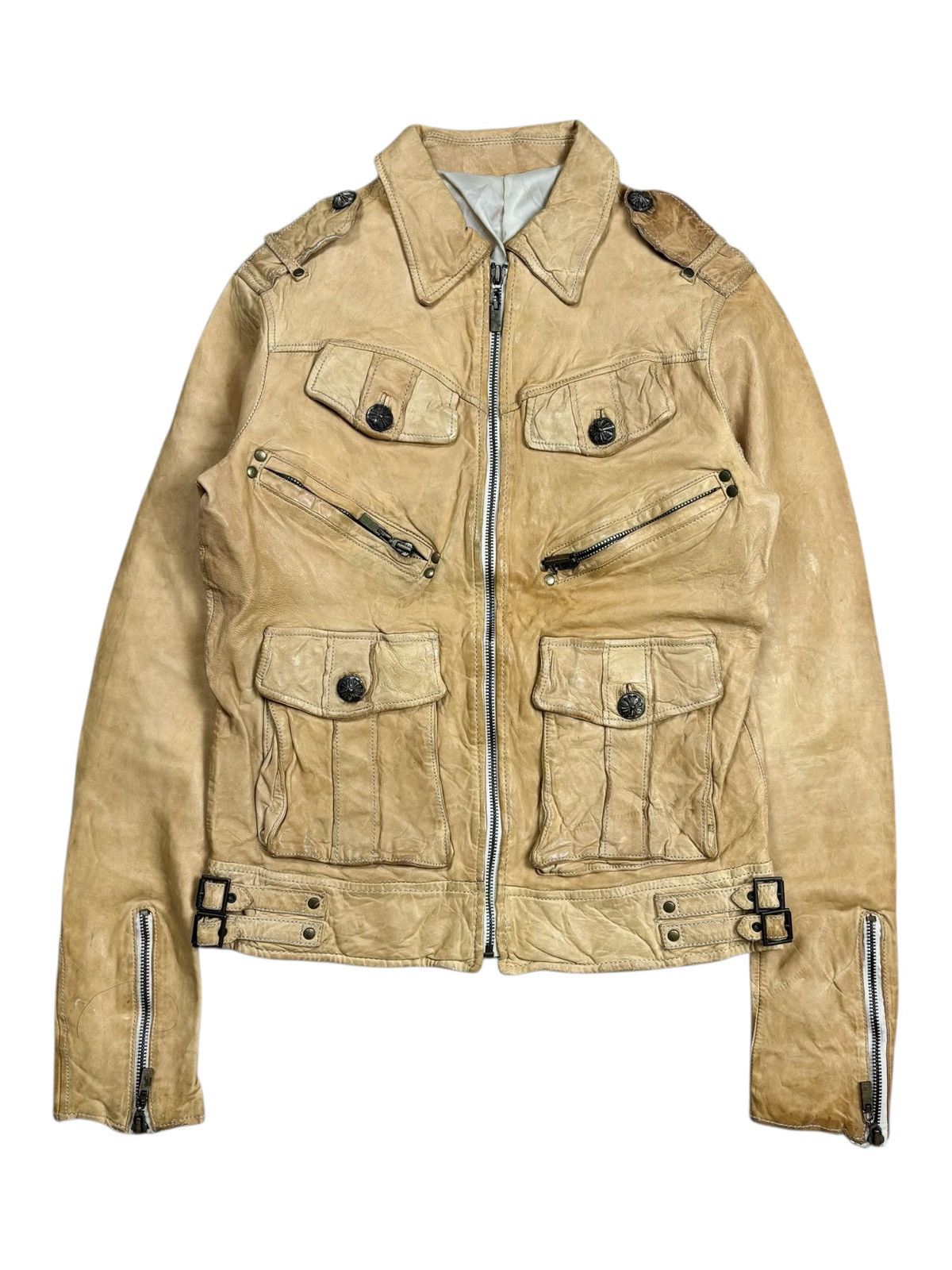 Yoshiyuki Konishi 2000s Don Konishi - Apocalypse Cargo Leather Jacket Size US M / EU 48-50 / 2 - 1 Thumbnail