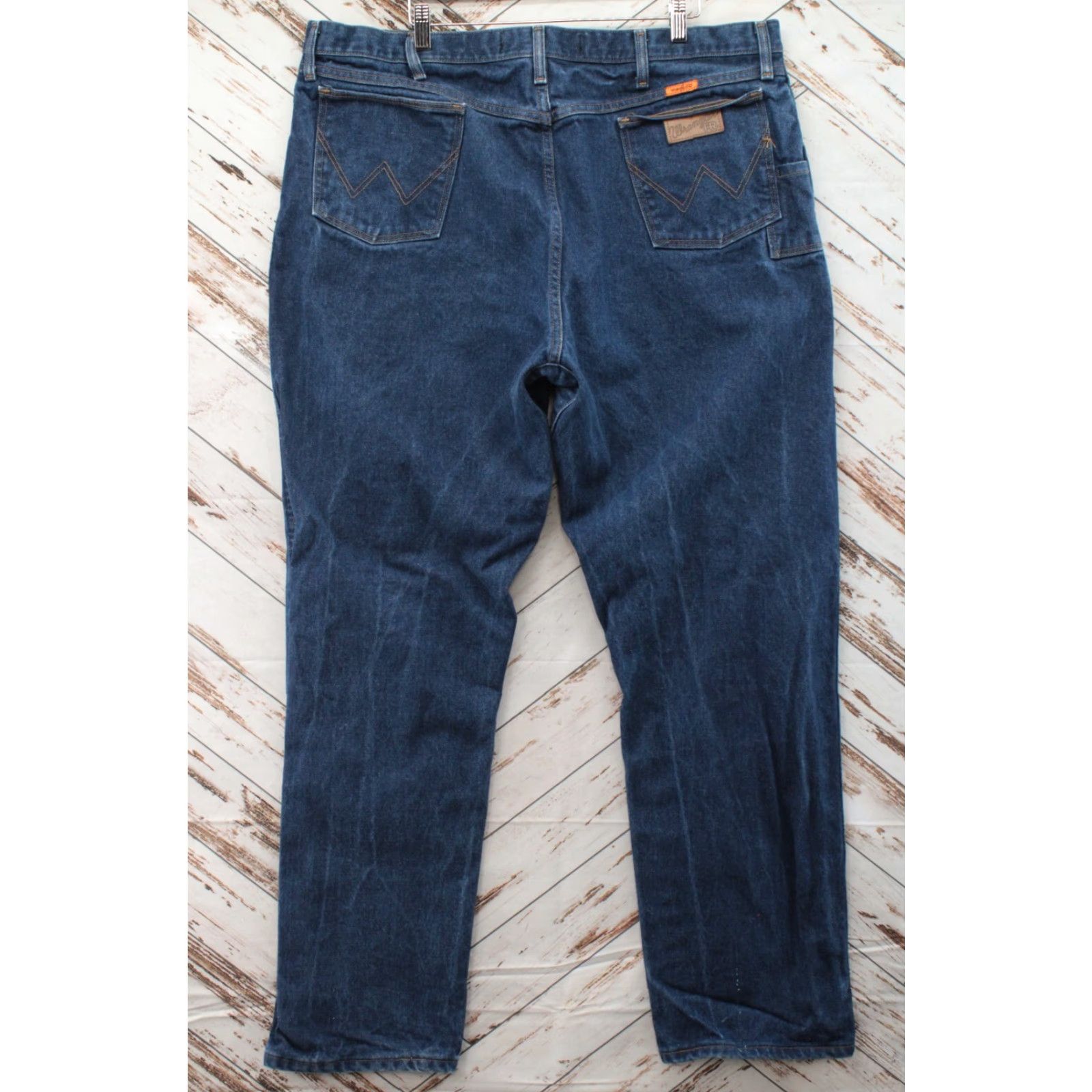 Wrangler Wrangler FR Jeans Mens 42X34 Flame Resistant Pants HRC2 Relaxed Fit Work Wear Denim Blue 5-Pocket Safety Workwear Mens Jeans FR31MWZ Size US 42 / EU 58 - 7 Thumbnail