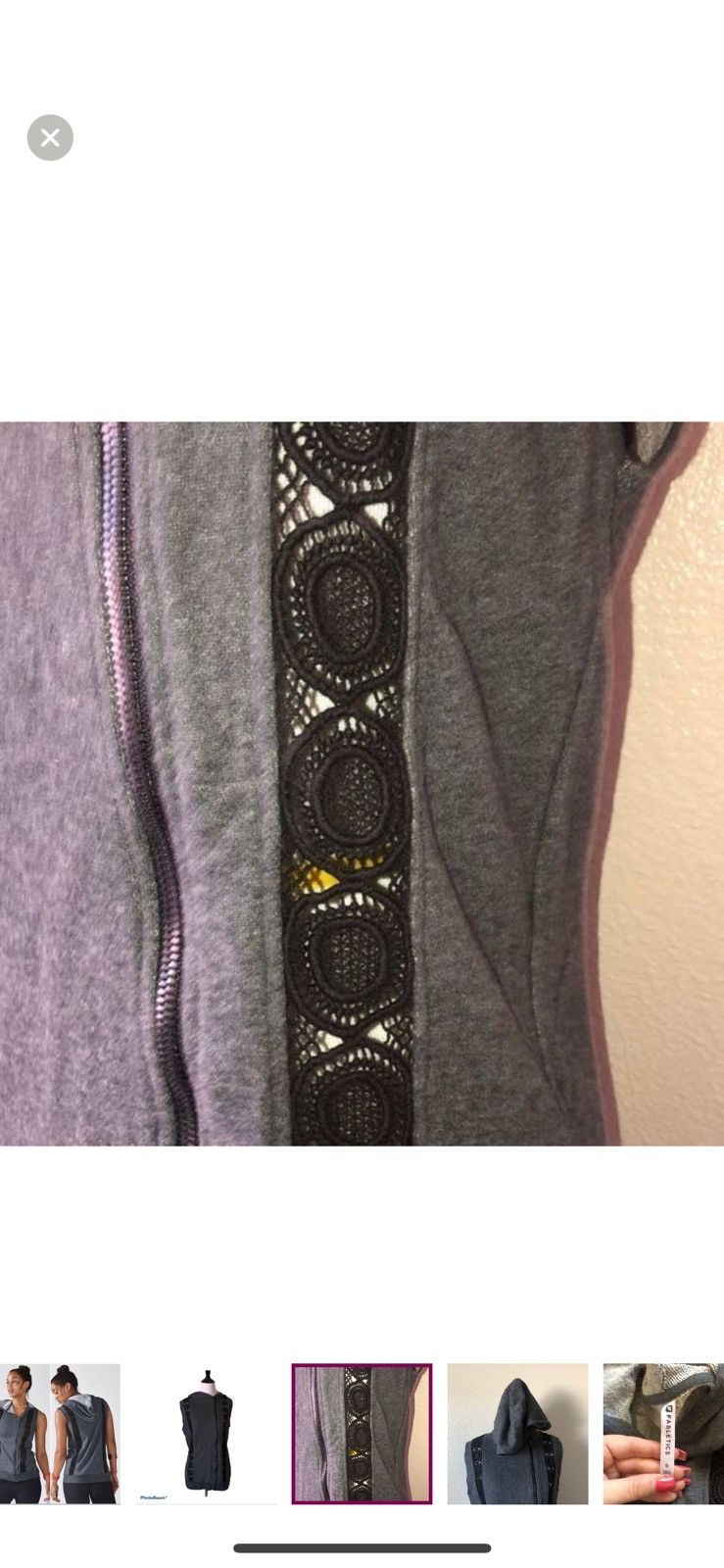 Fabletics Fabletics small sage grey hoodie vest Size S / US 4 / IT 40 - 4 Thumbnail
