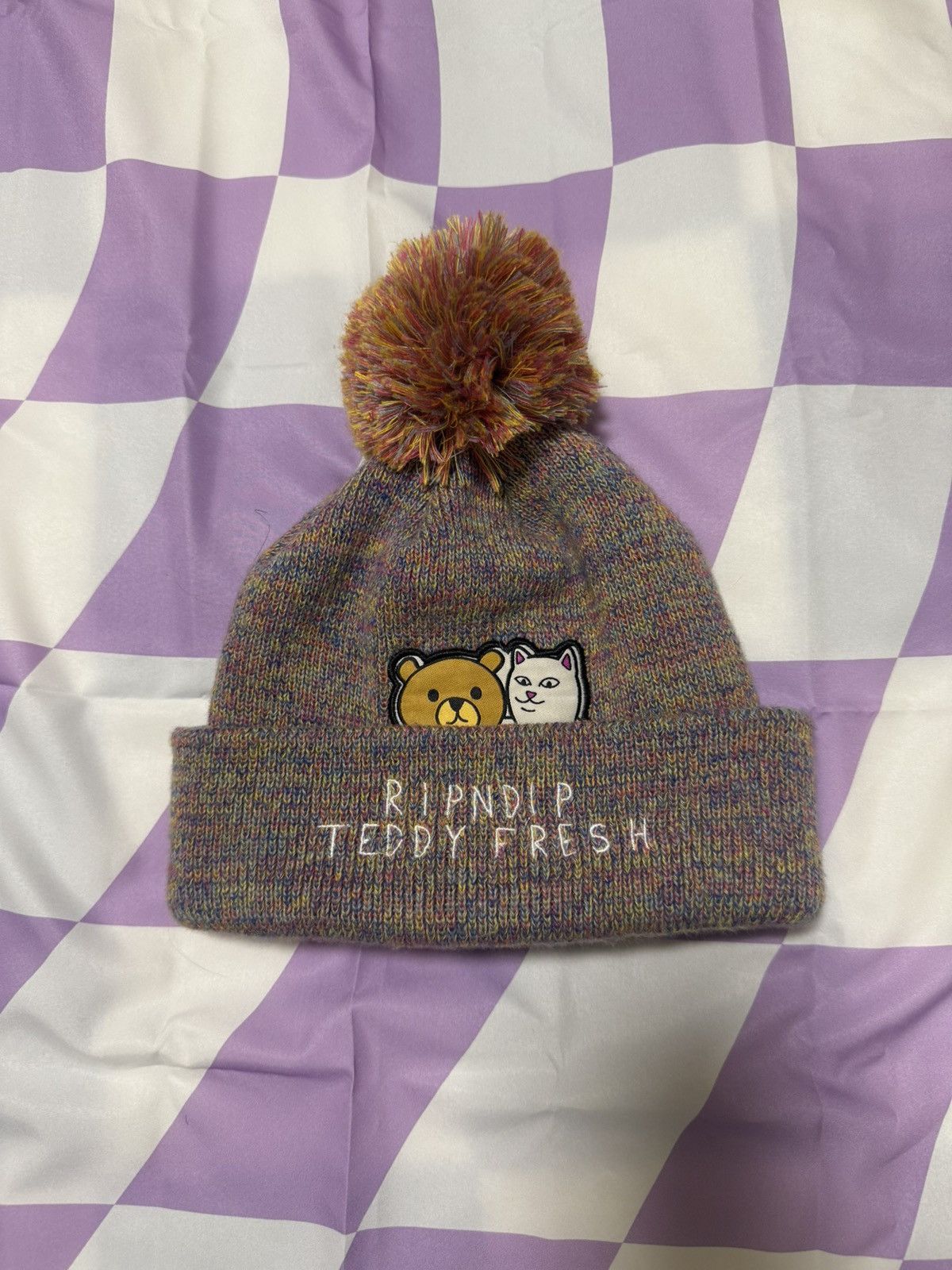 RIPNDIP RipnDip x Teddy Fresh pom pom beanie Size ONE SIZE - 3 Thumbnail