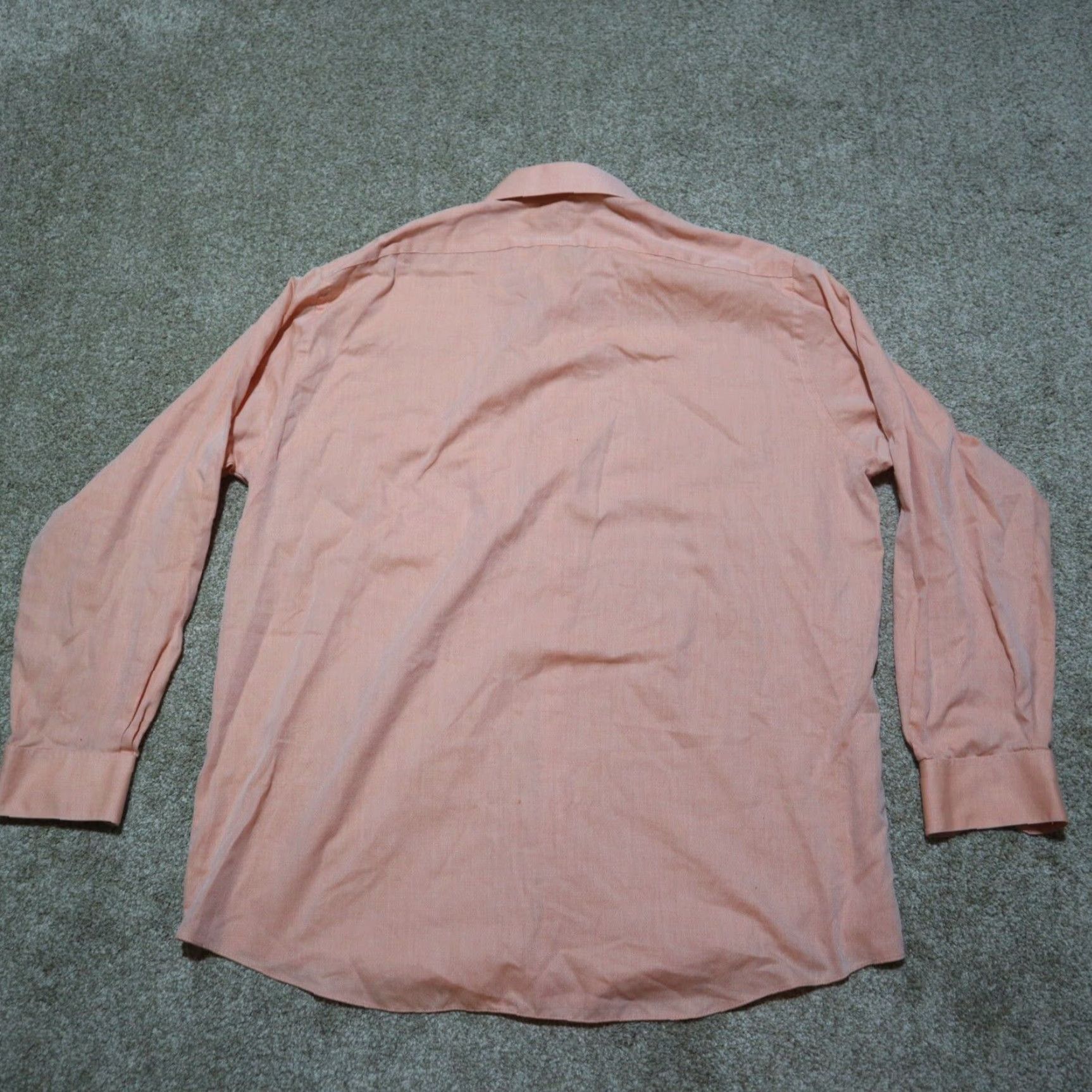 Van Heusen Van Heusen Peach Pink Regular Fit Button-Up Shirt Long Sleeve Men Size 16 32/33 Size US L / EU 52-54 / 3 - 8 Thumbnail