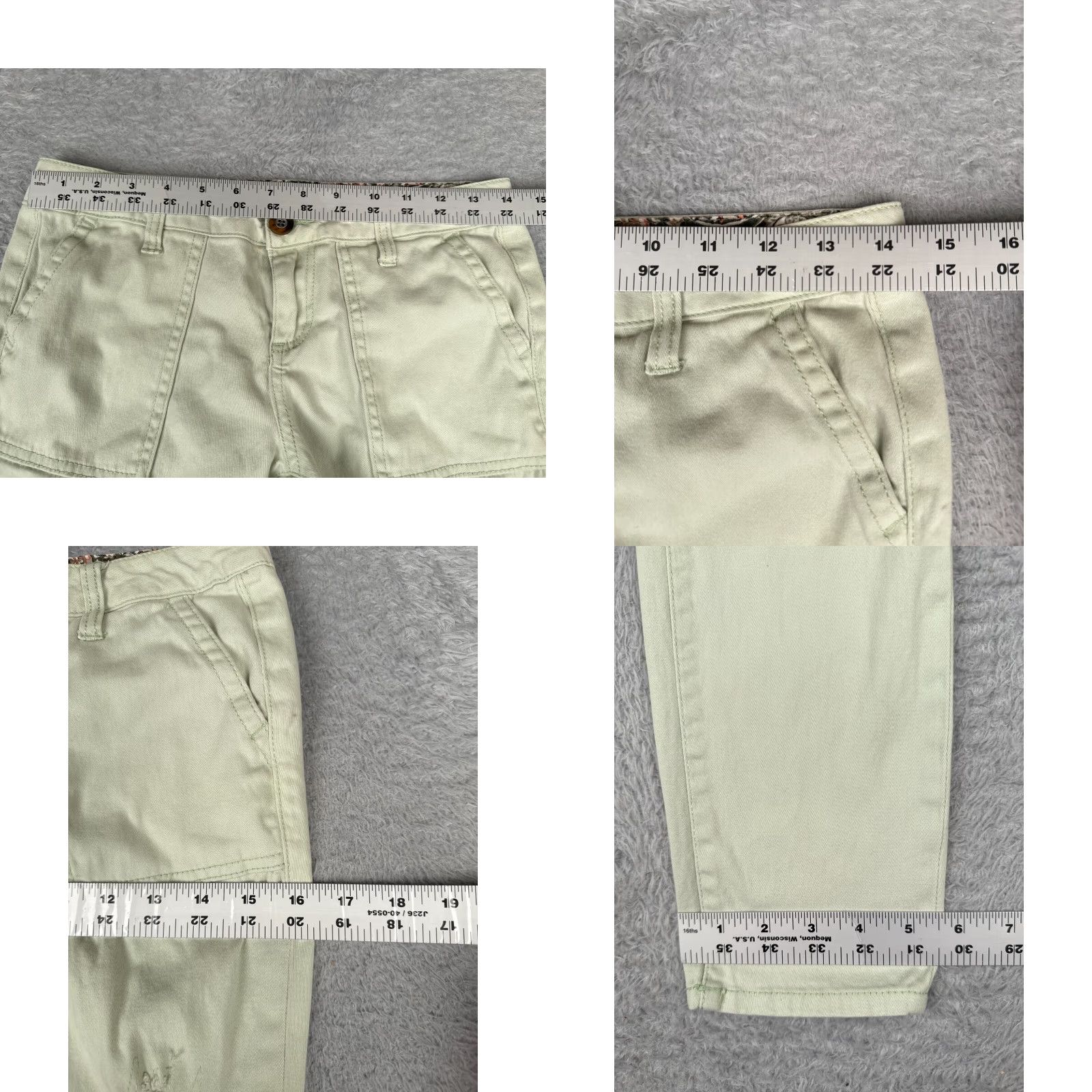 BKE VINTAGE Buckle Jeans Womens 25 Green Denim Mollie Ankle Skinny Cotton Blend Low 28x27 Size 27" / US 4 / IT 40 - 9 Thumbnail
