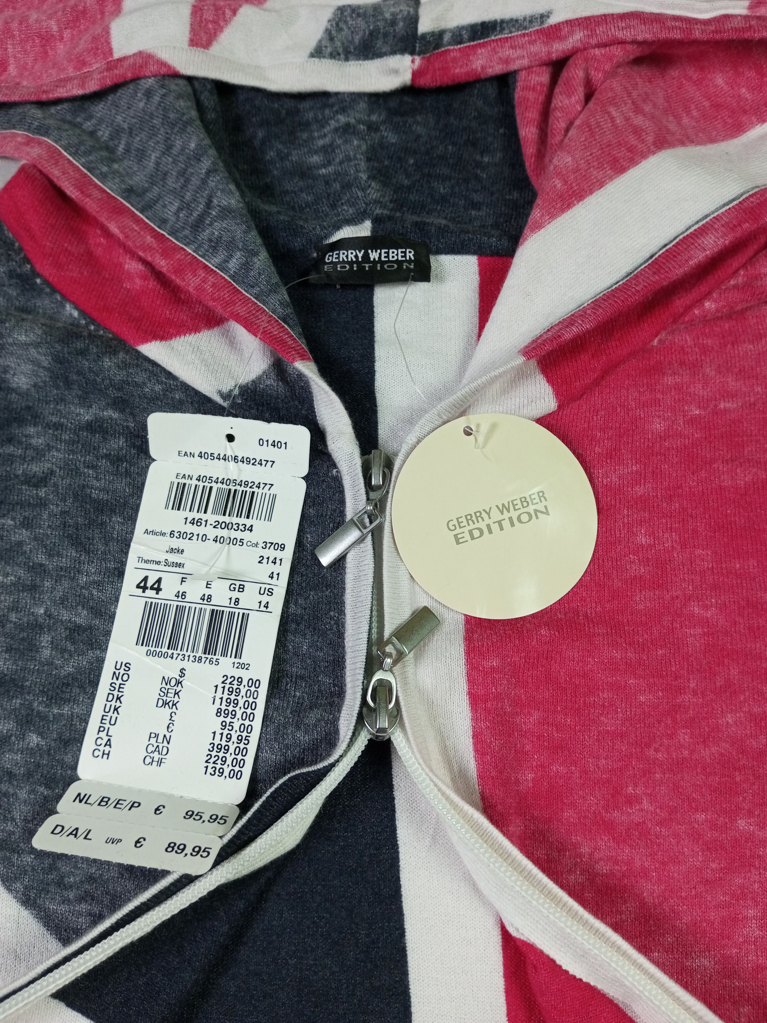 If Six Was Nine × Japanese Brand Gerry Weber Light Hoodie Union Jack All Over Print Size US L / EU 52-54 / 3 - 5 Thumbnail