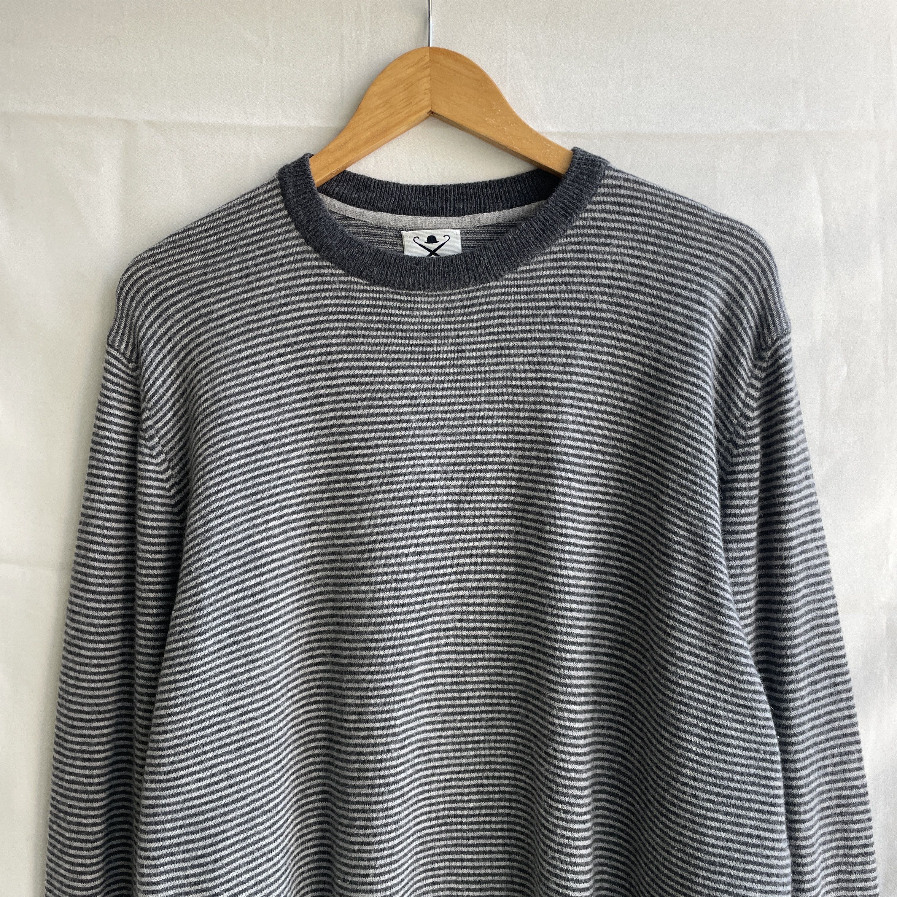 Hackett Hackett Wool Cashmere Striped Crew Neck Sweater Size XXL Size US XXL / EU 58 / 5 - 3 Thumbnail