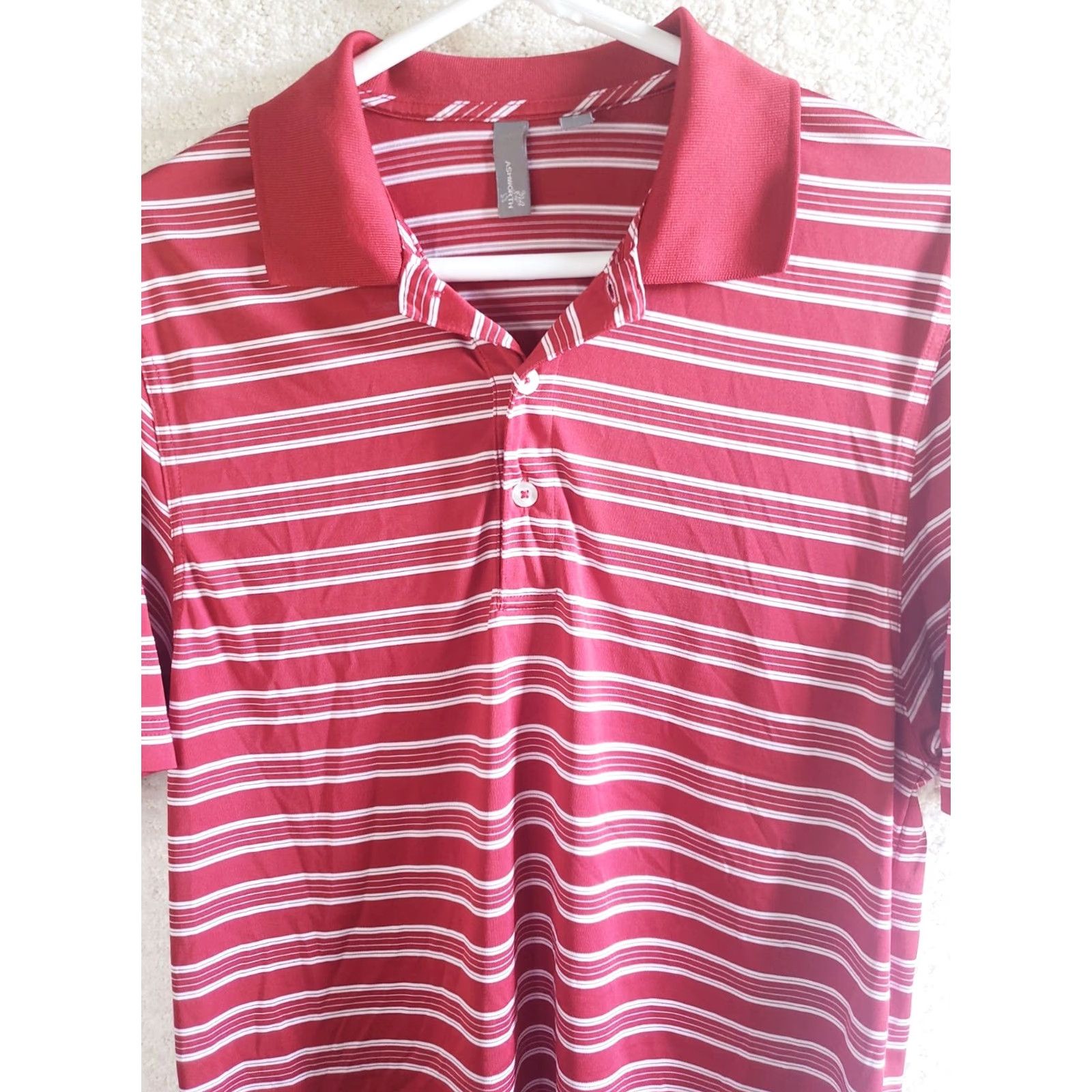Vintage Ashworth Polo Shirt Red Striped Short Sleeve M Men Golf Pullover Collared Beach Casual Activewear P.. Size US M / EU 48-50 / 2 - 2 Thumbnail