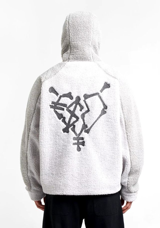Japanese Brand × Vintage Ninja Fleece Warm Zipper Lamb Wool Jacket Hooded Outwear Y2K Size US L / EU 52-54 / 3 - 5 Thumbnail