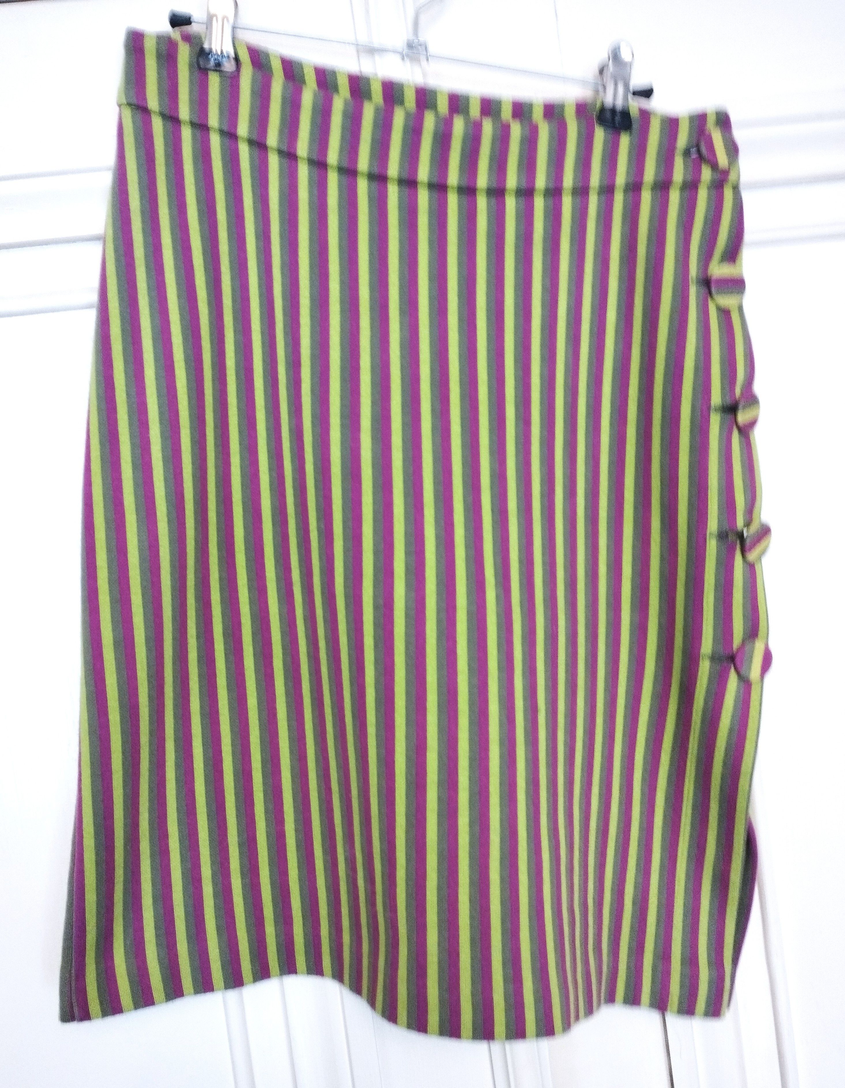 agnes b. Agnes B Jupe Retro Bayadere T S Size 26" / US 2 / IT 38 - 5 Thumbnail